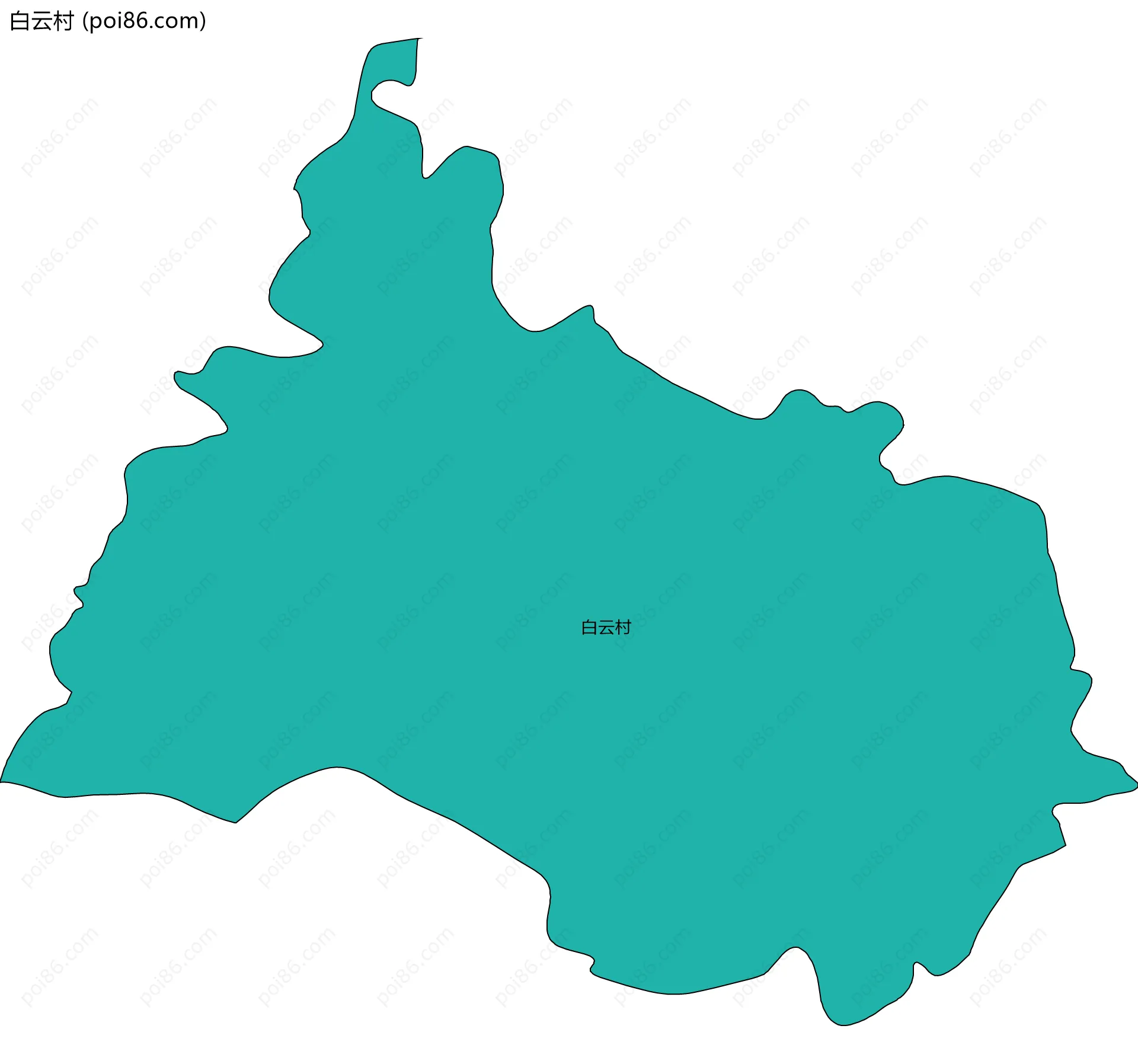 白云村边界地图