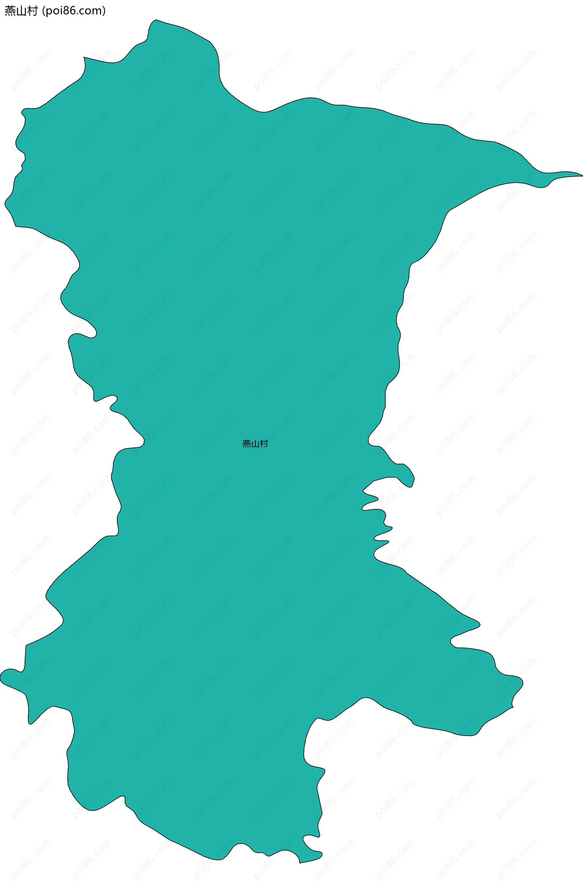 燕山村边界地图