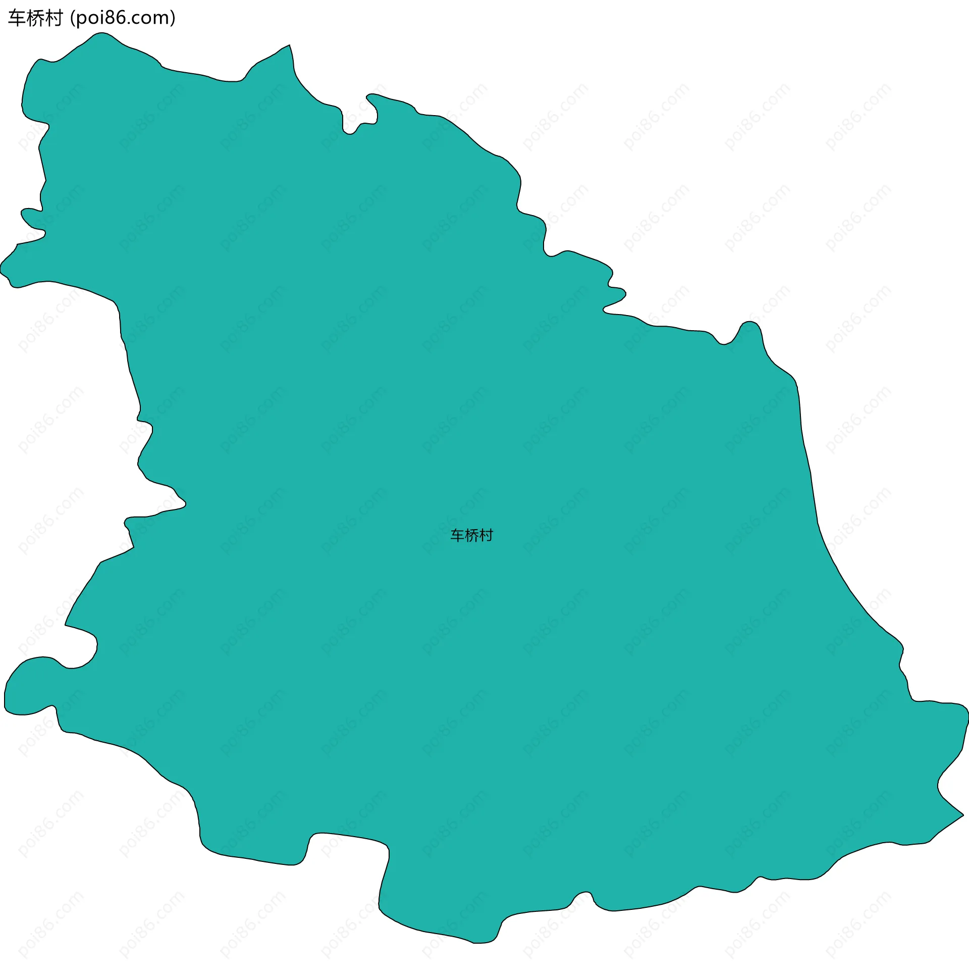 车桥村边界地图
