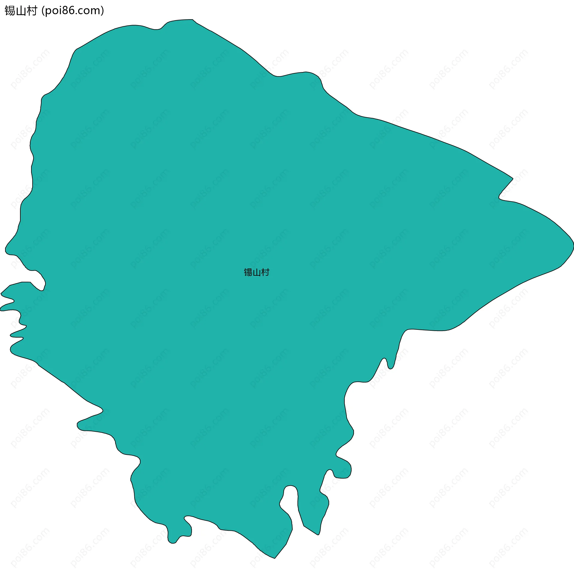 锡山村边界地图