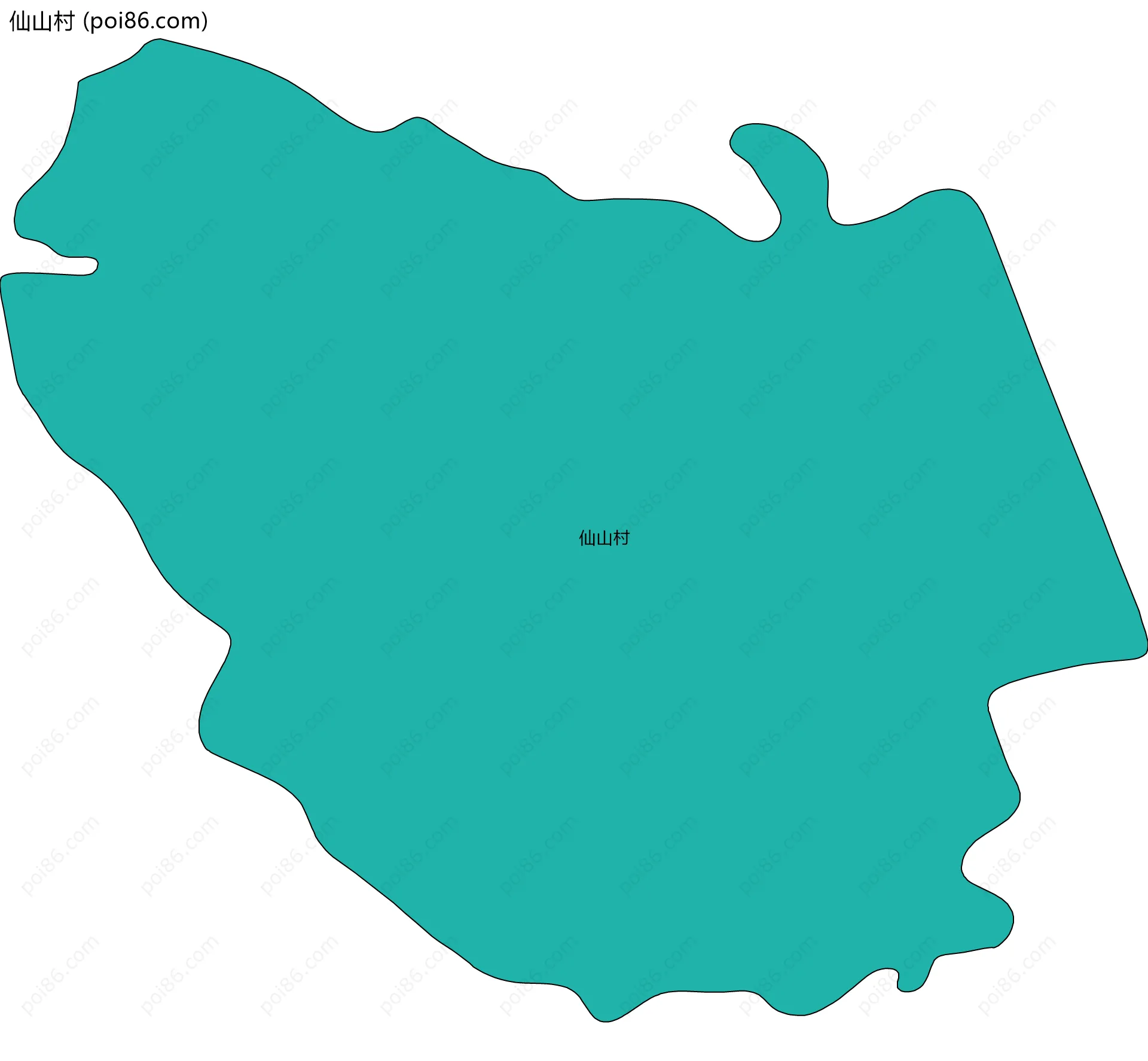 仙山村边界地图