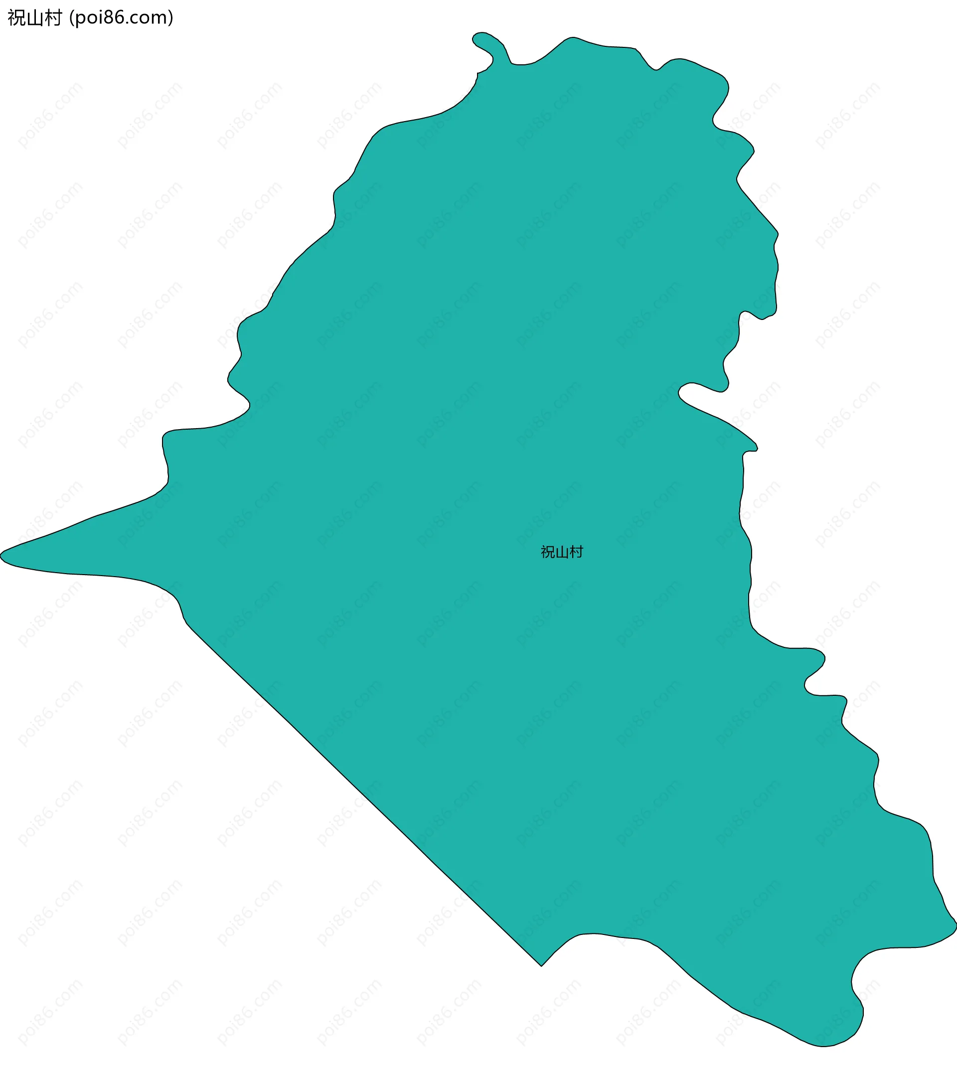 祝山村边界地图