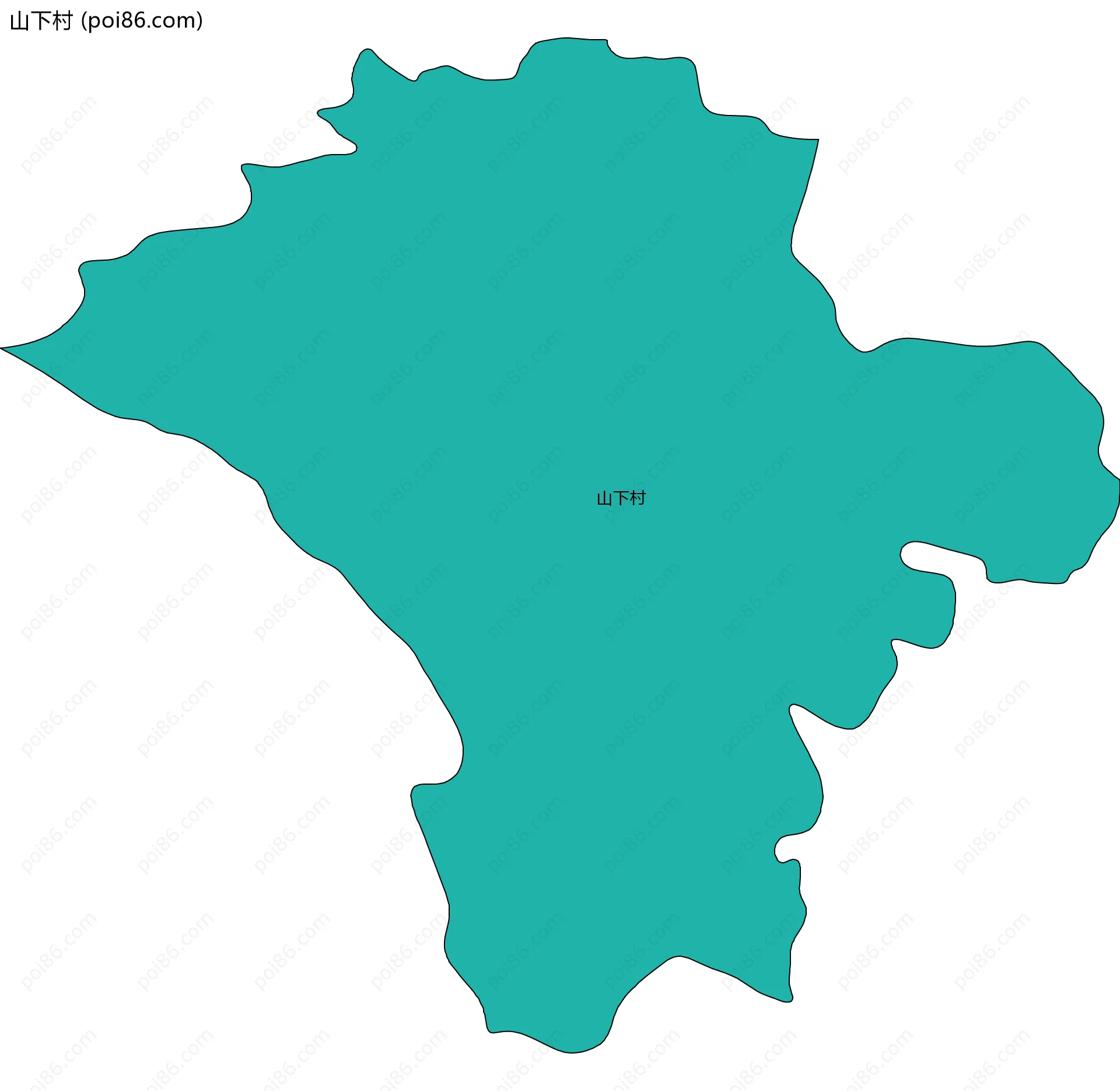 山下村边界地图