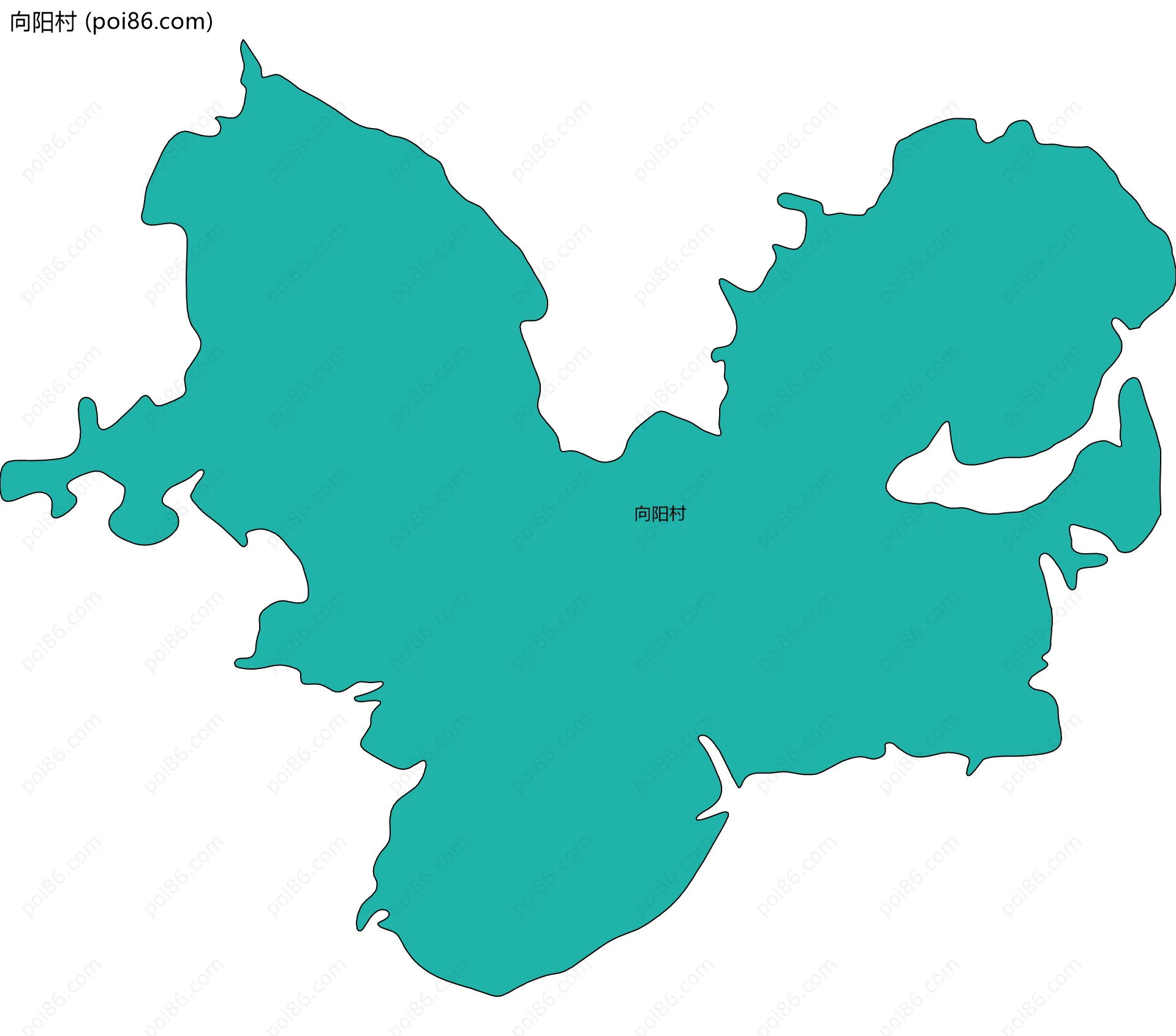 向阳村边界地图