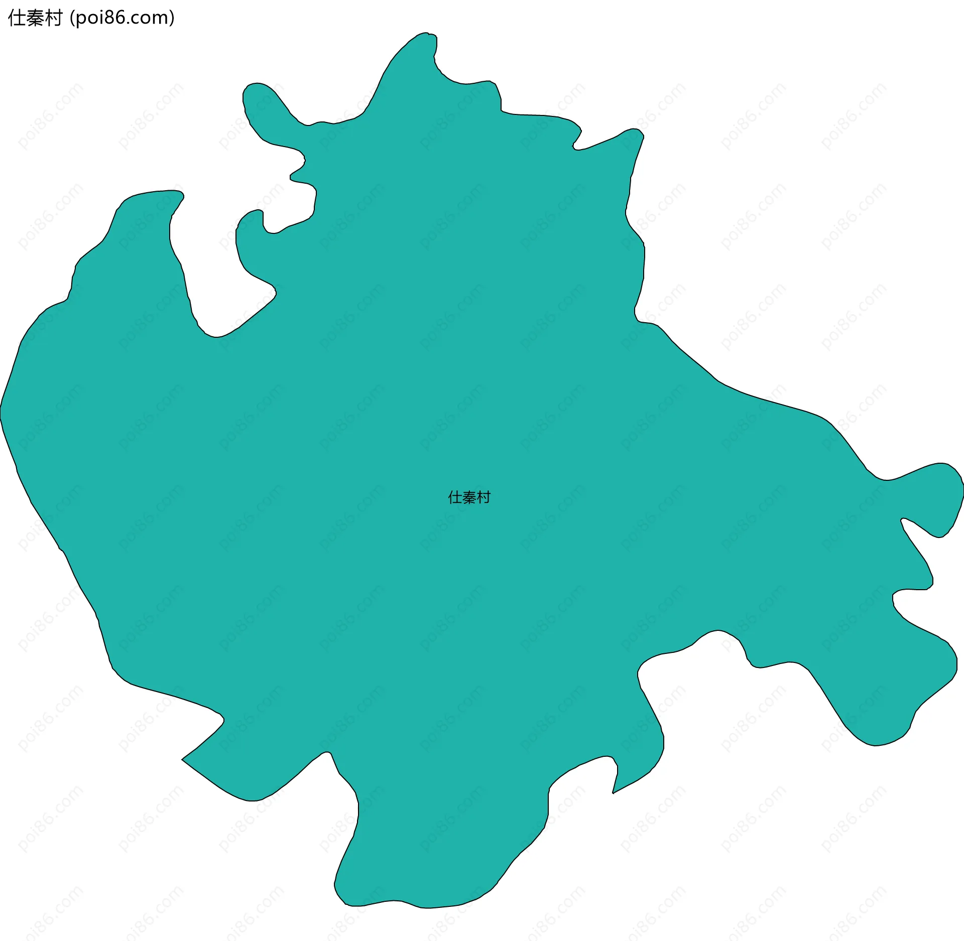 仕秦村边界地图