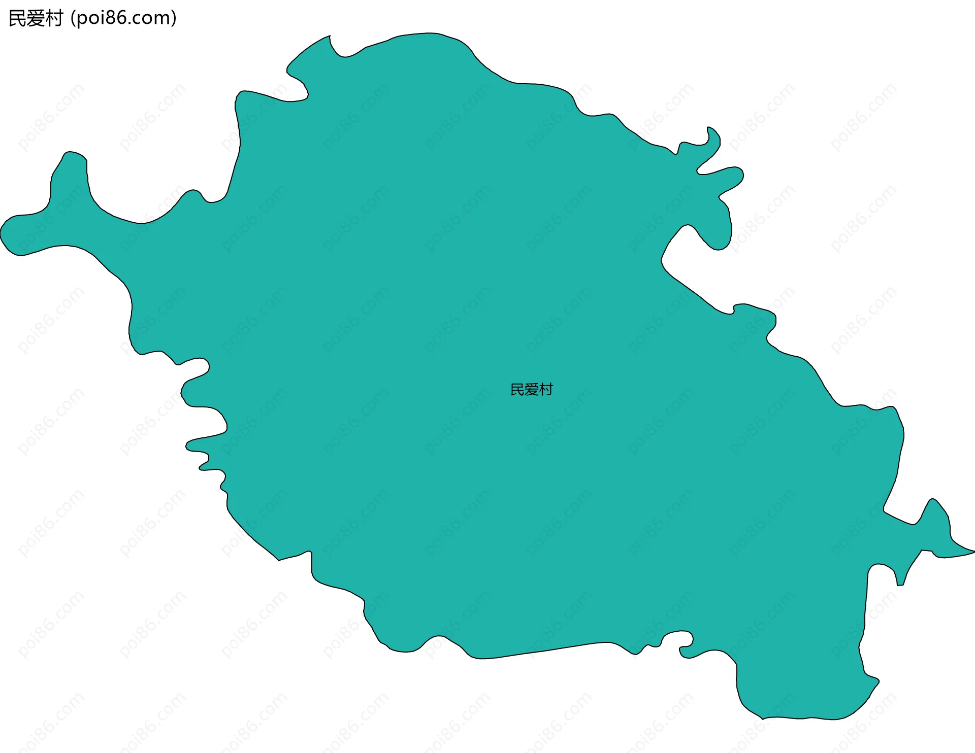民爱村边界地图
