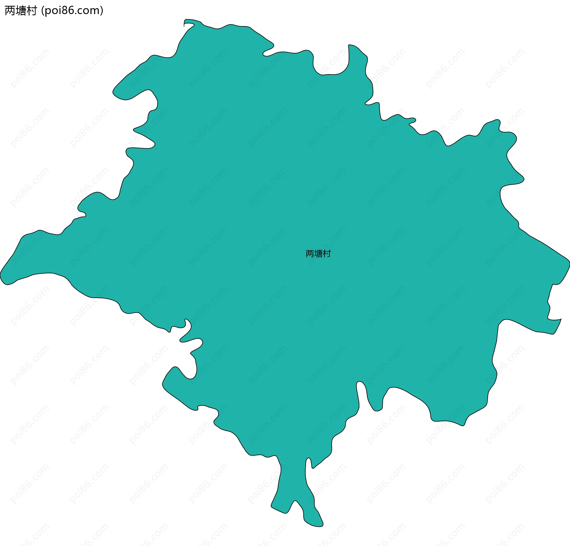 两塘村边界地图