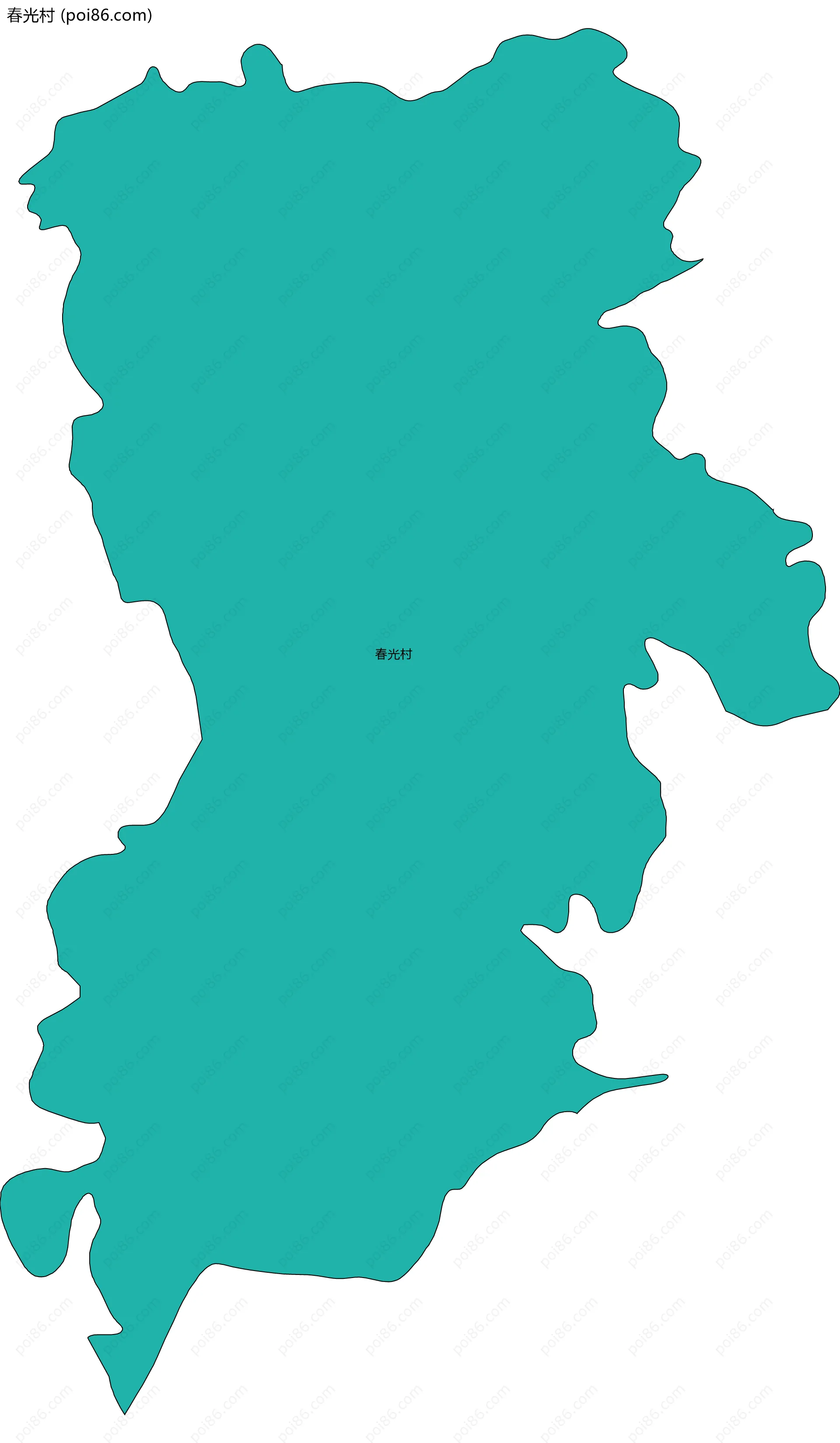 春光村边界地图