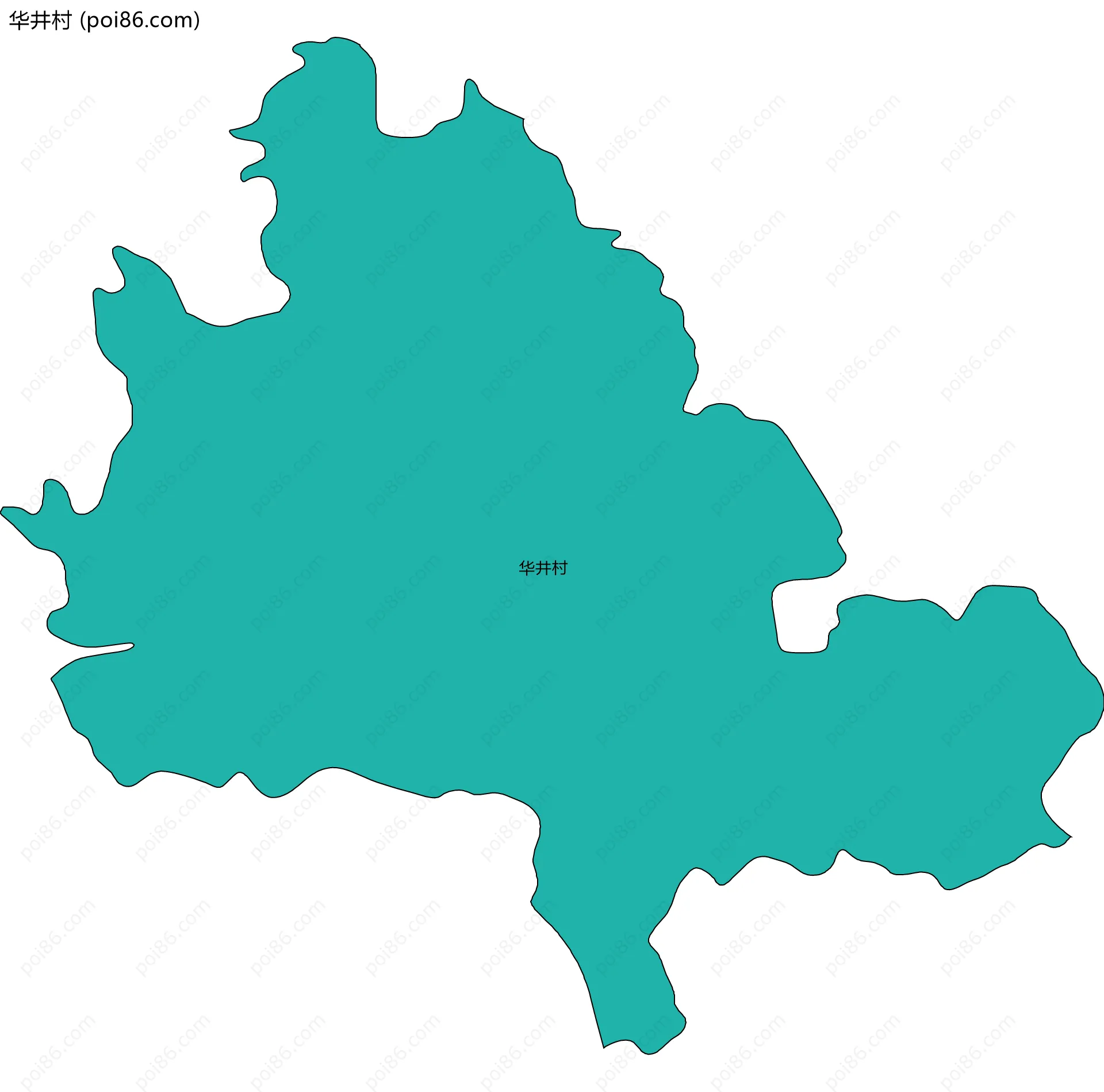 华井村边界地图
