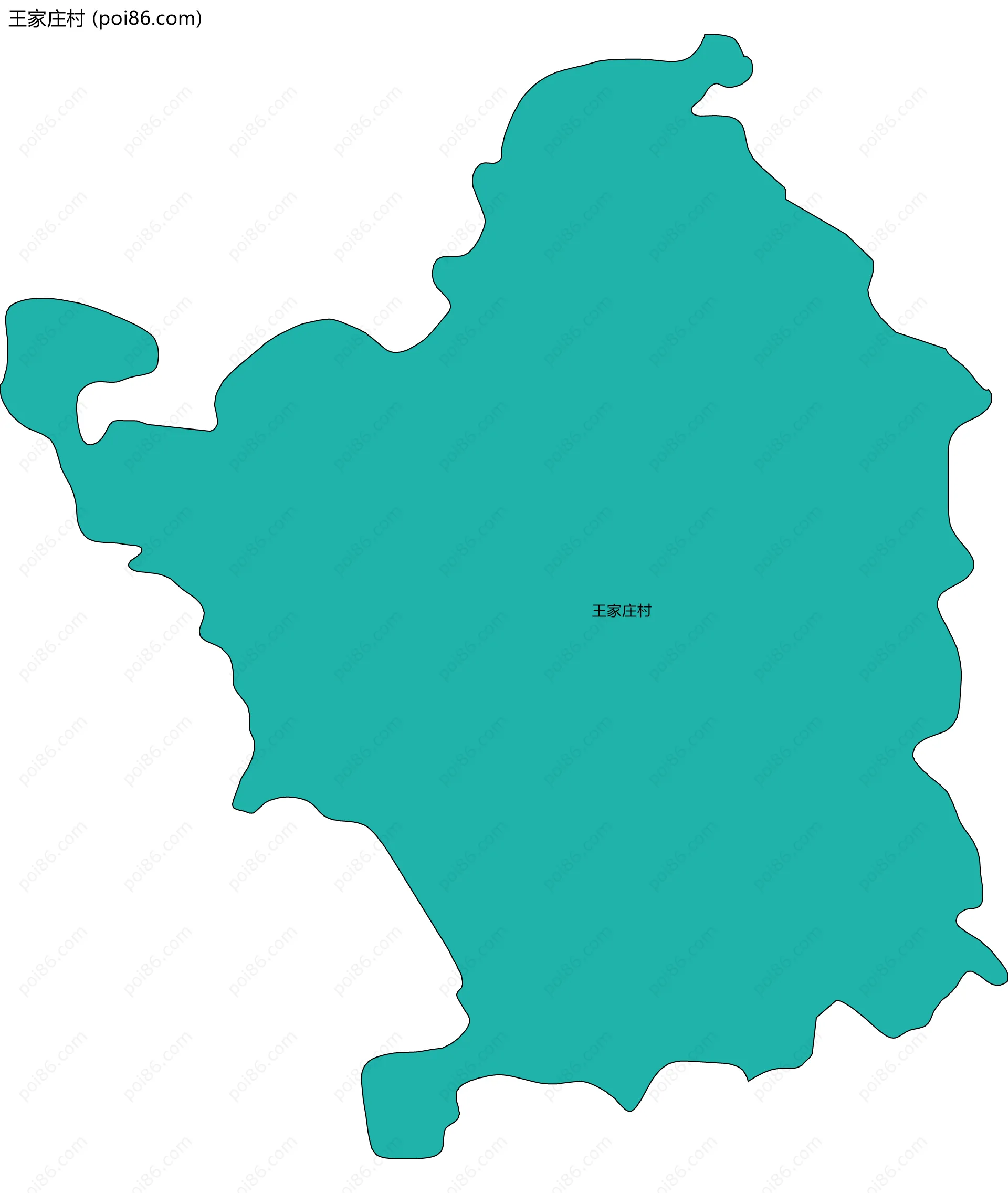 王家庄村边界地图