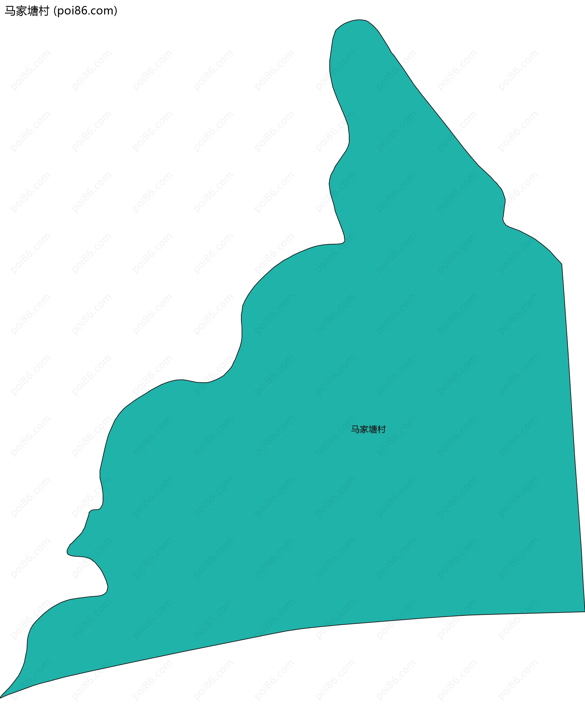 马家塘村边界地图