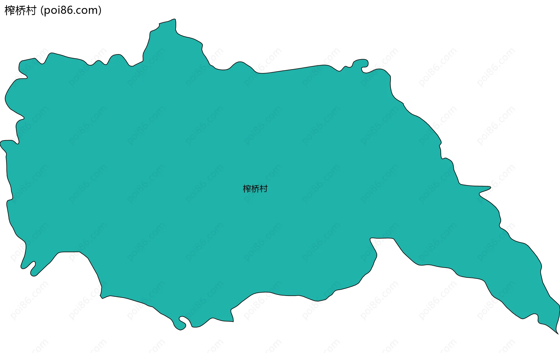 榨桥村边界地图