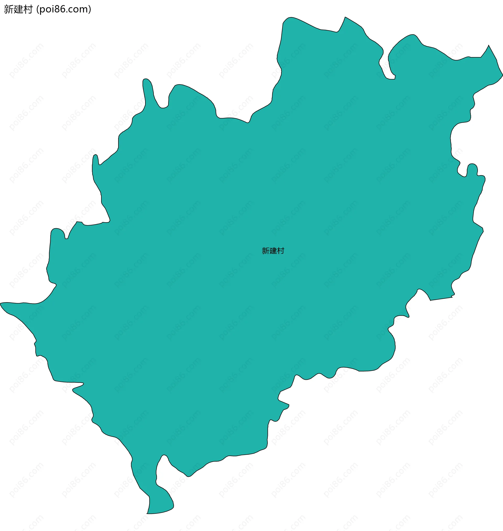 新建村边界地图