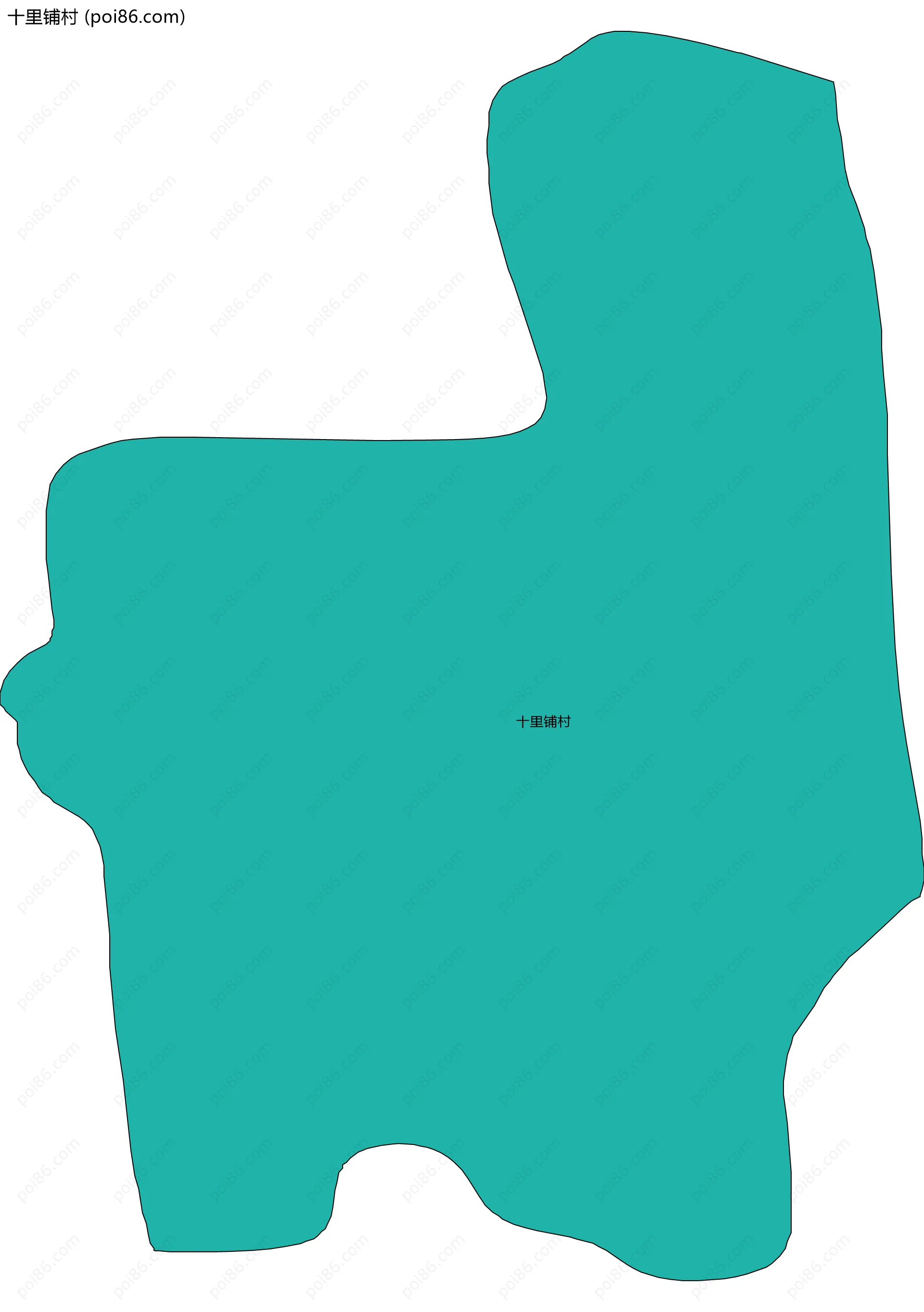 十里铺村边界地图