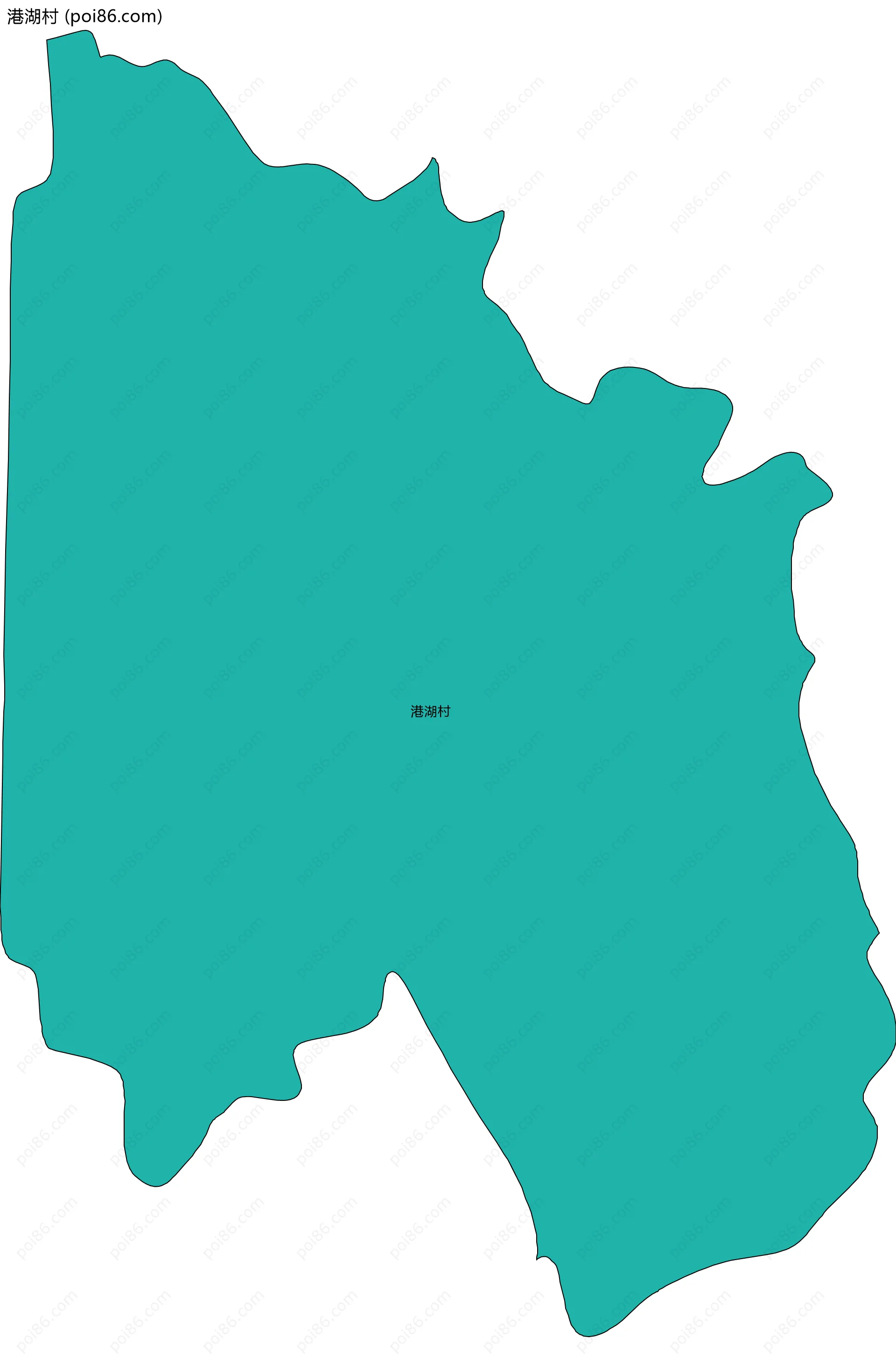 港湖村边界地图