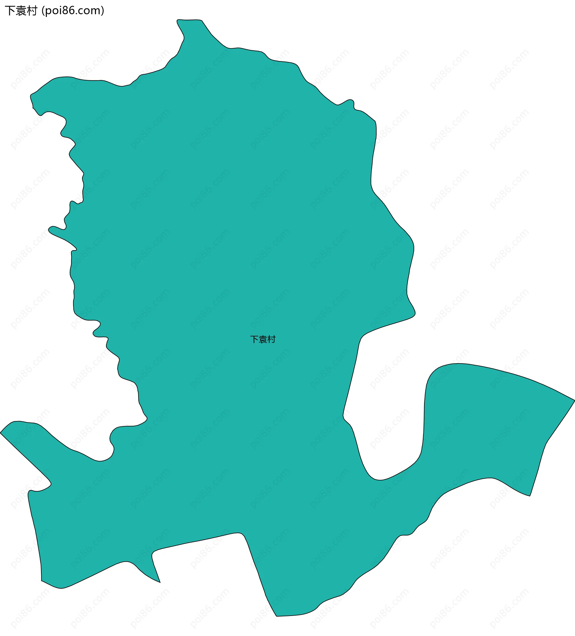 下袁村边界地图