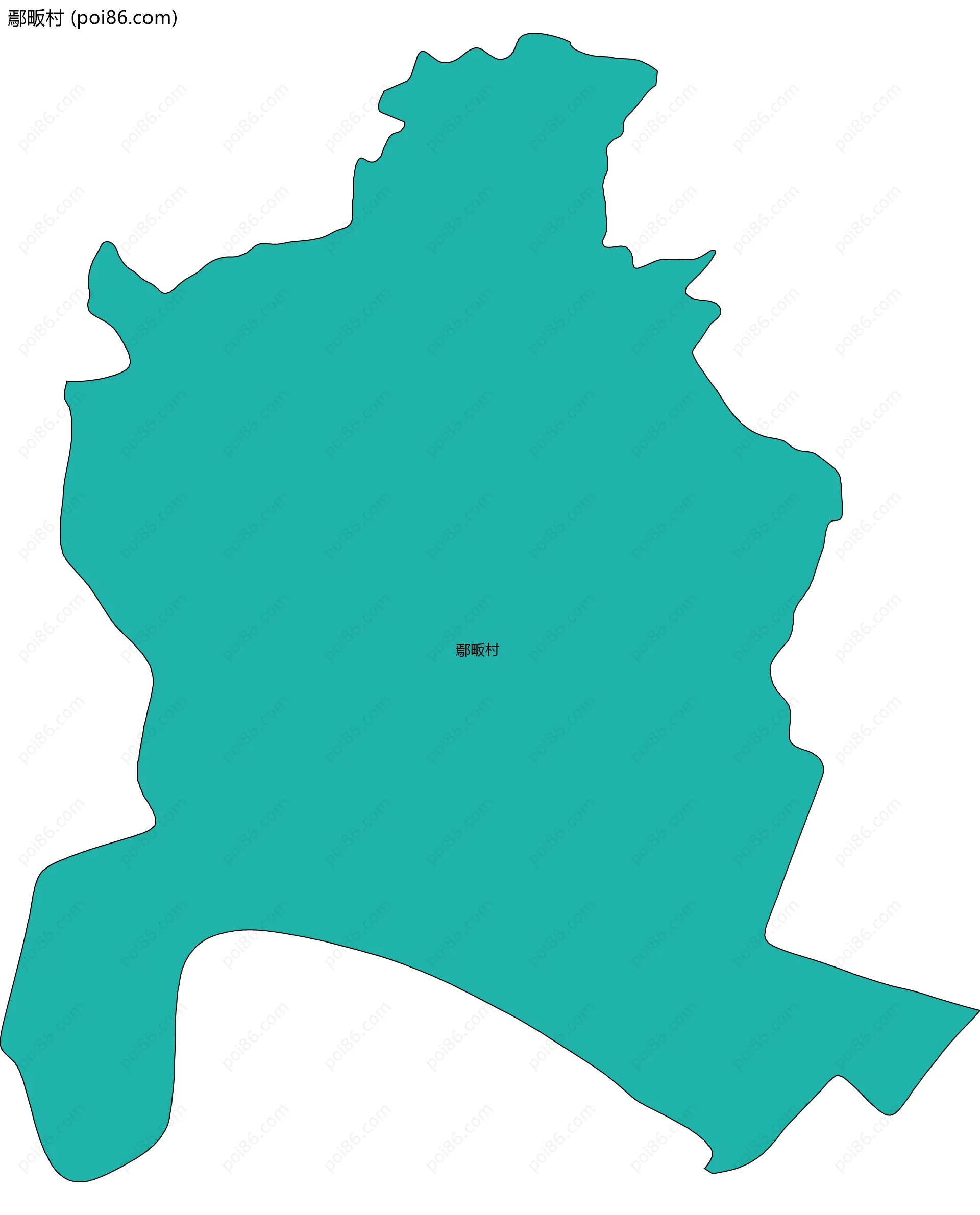 鄢畈村边界地图