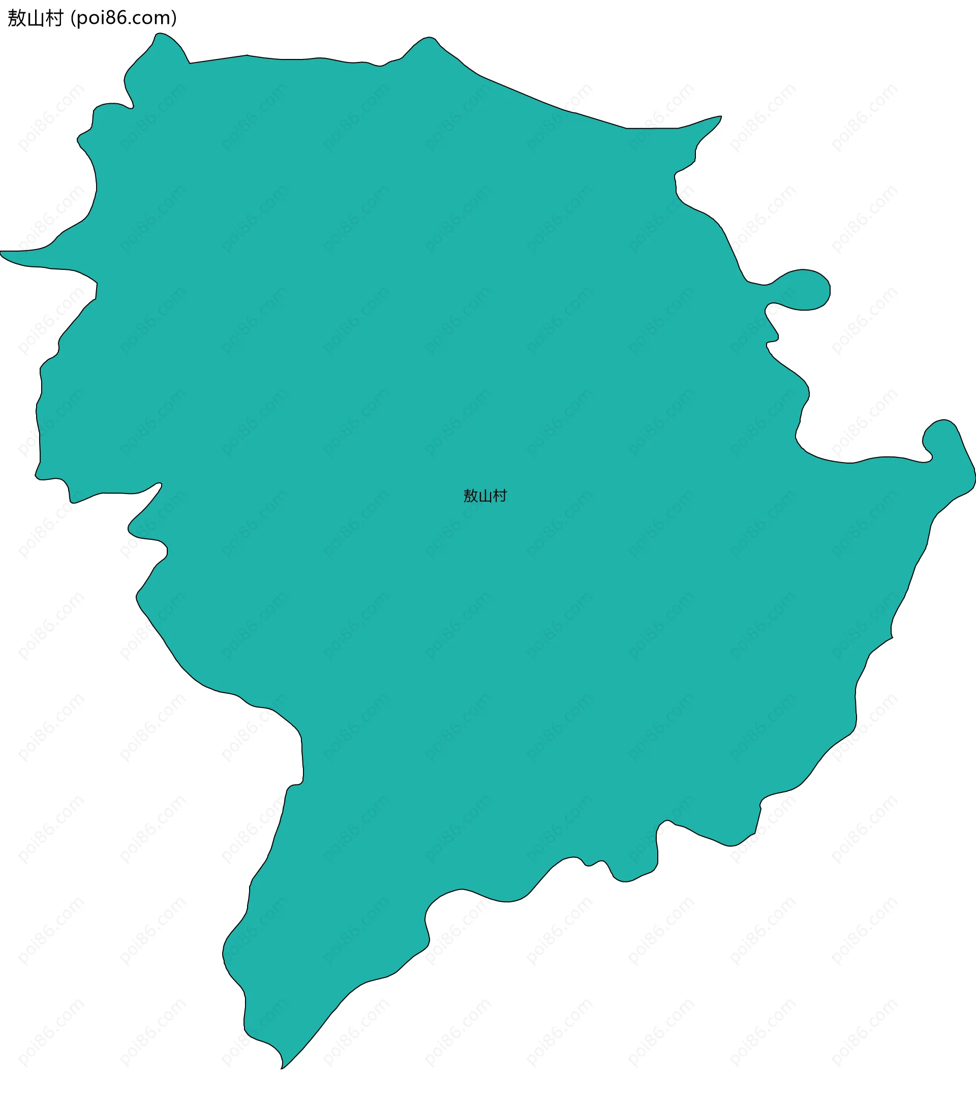 敖山村边界地图