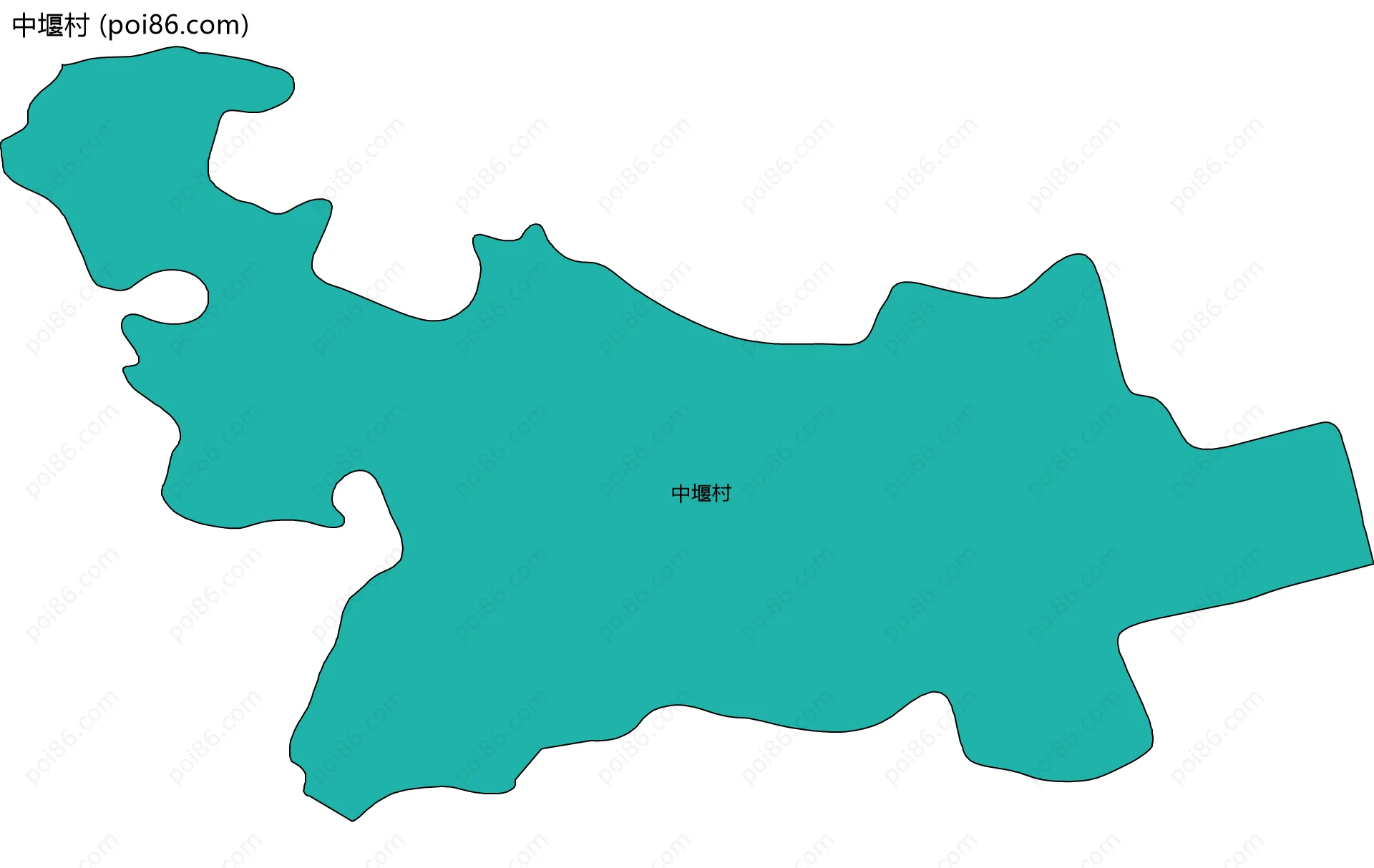 中堰村边界地图