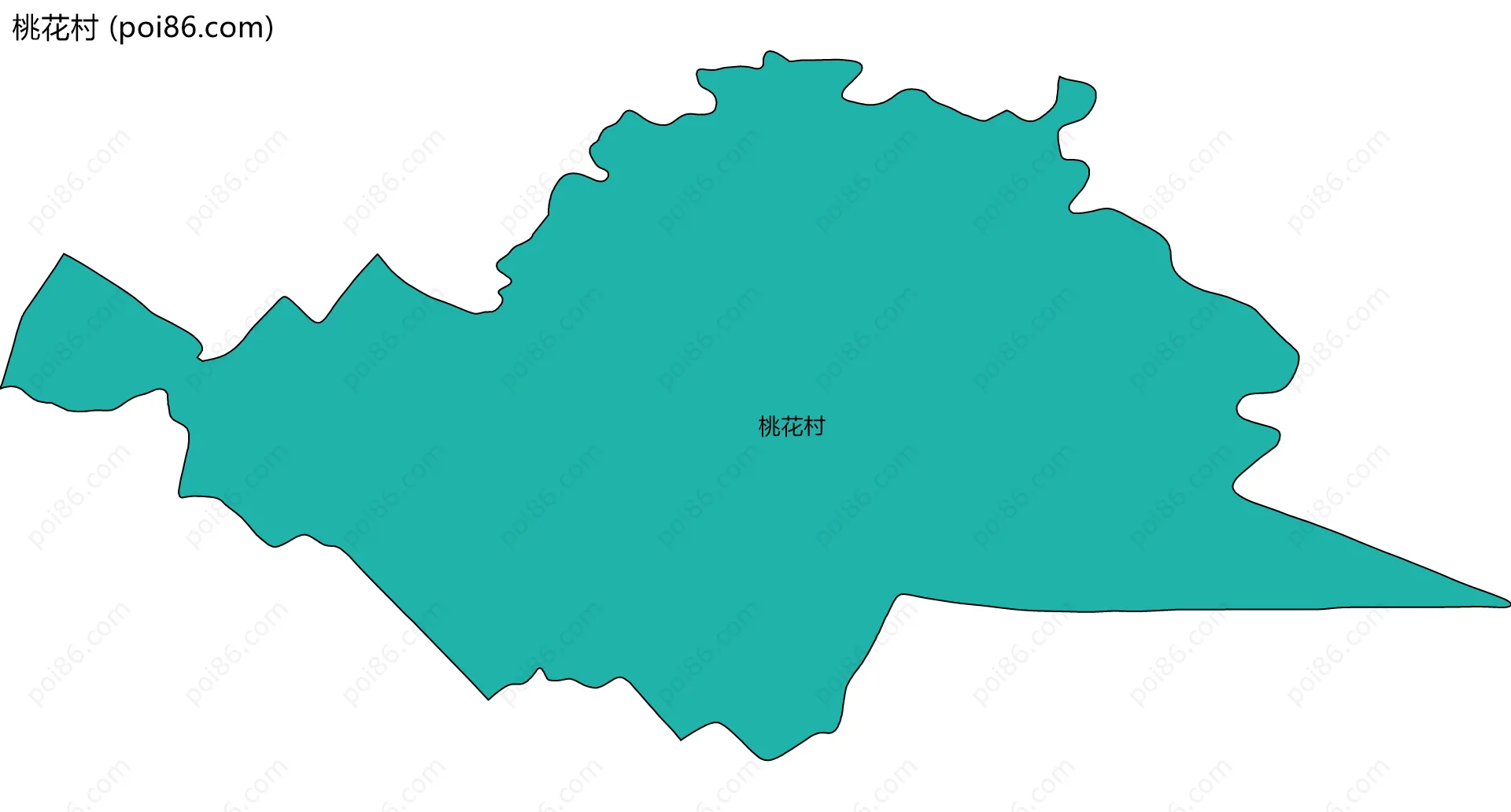 桃花村边界地图