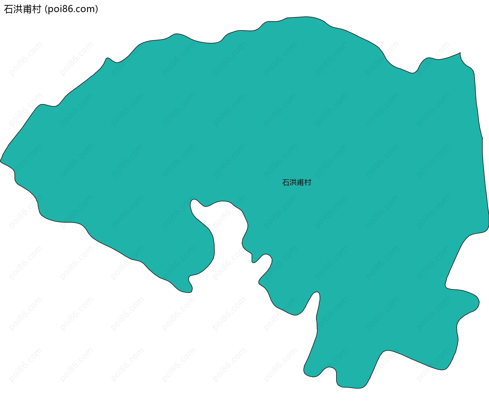 石洪甫村边界地图