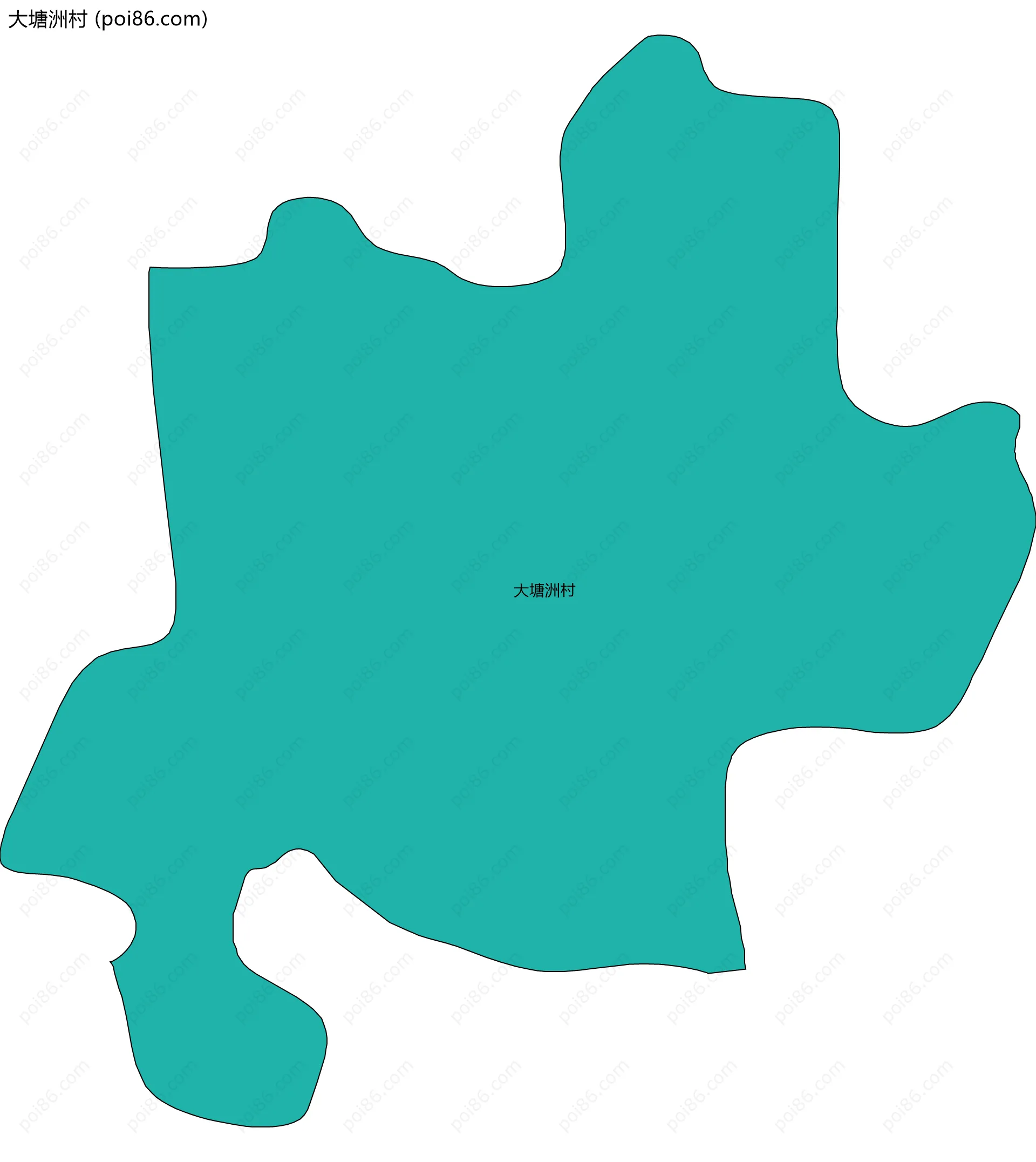 大塘洲村边界地图