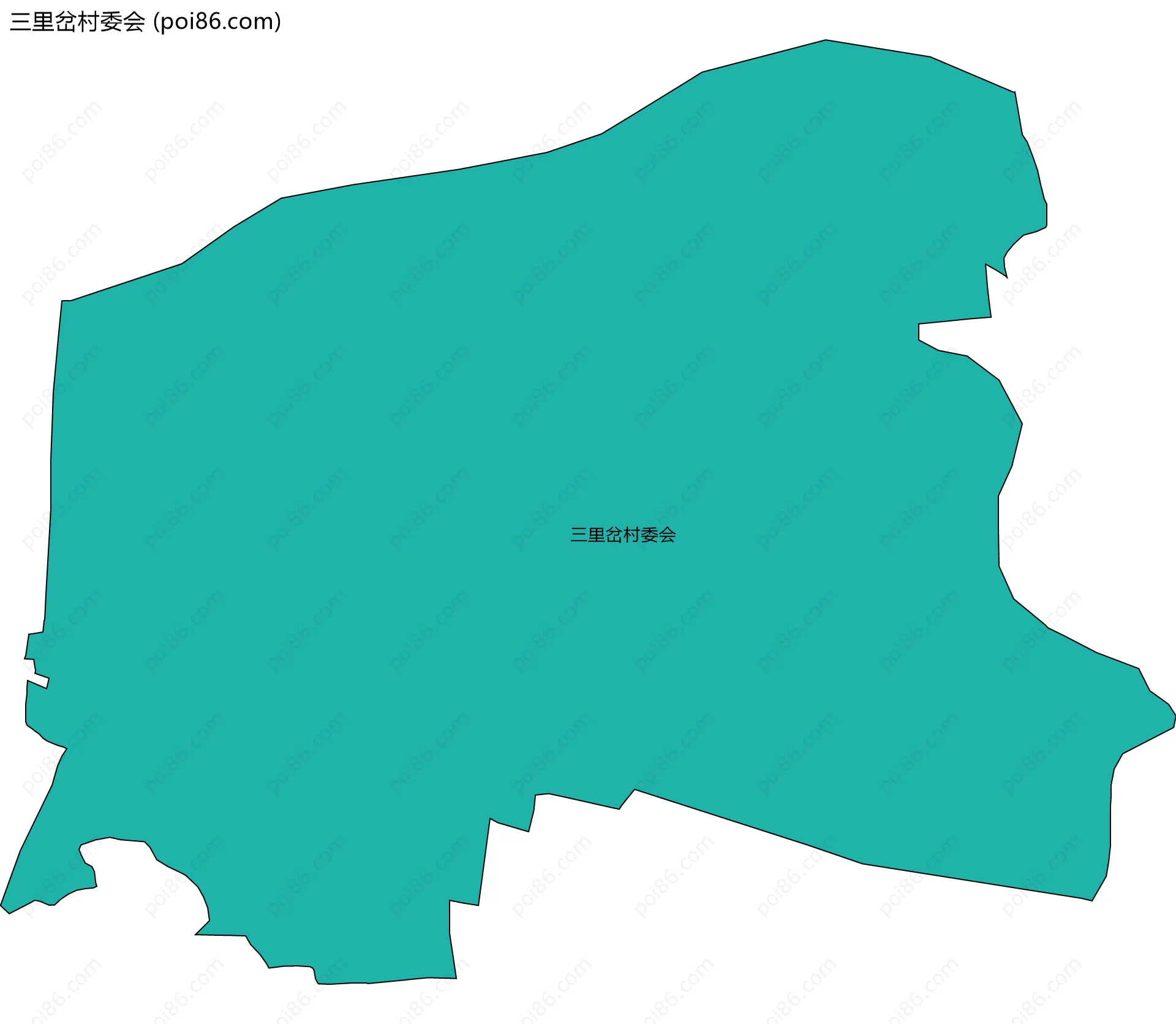 三里岔村委会边界地图