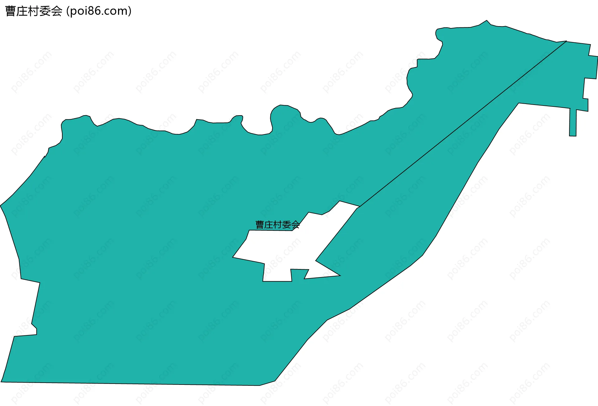 曹庄村委会边界地图