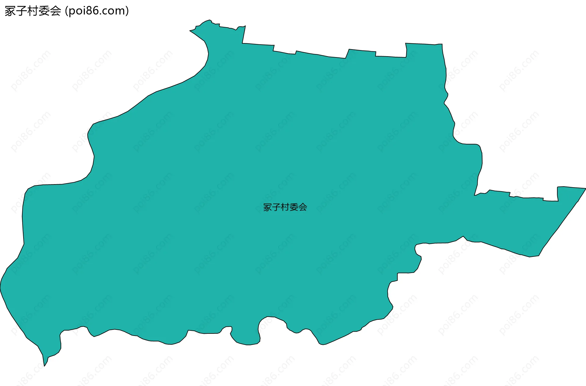冢子村委会边界地图
