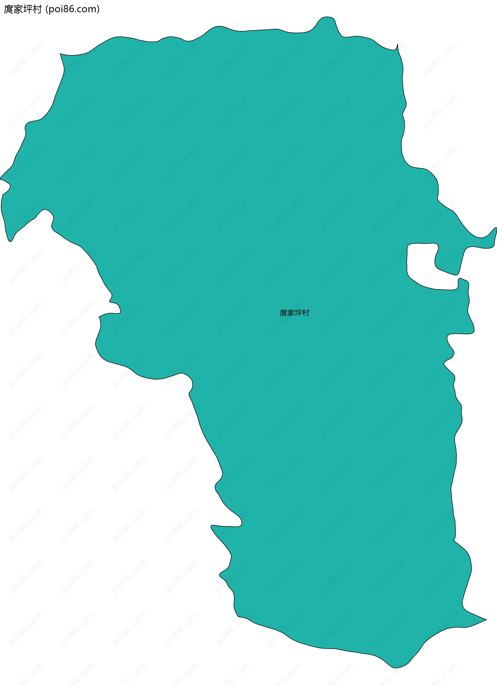 庹家坪村边界地图