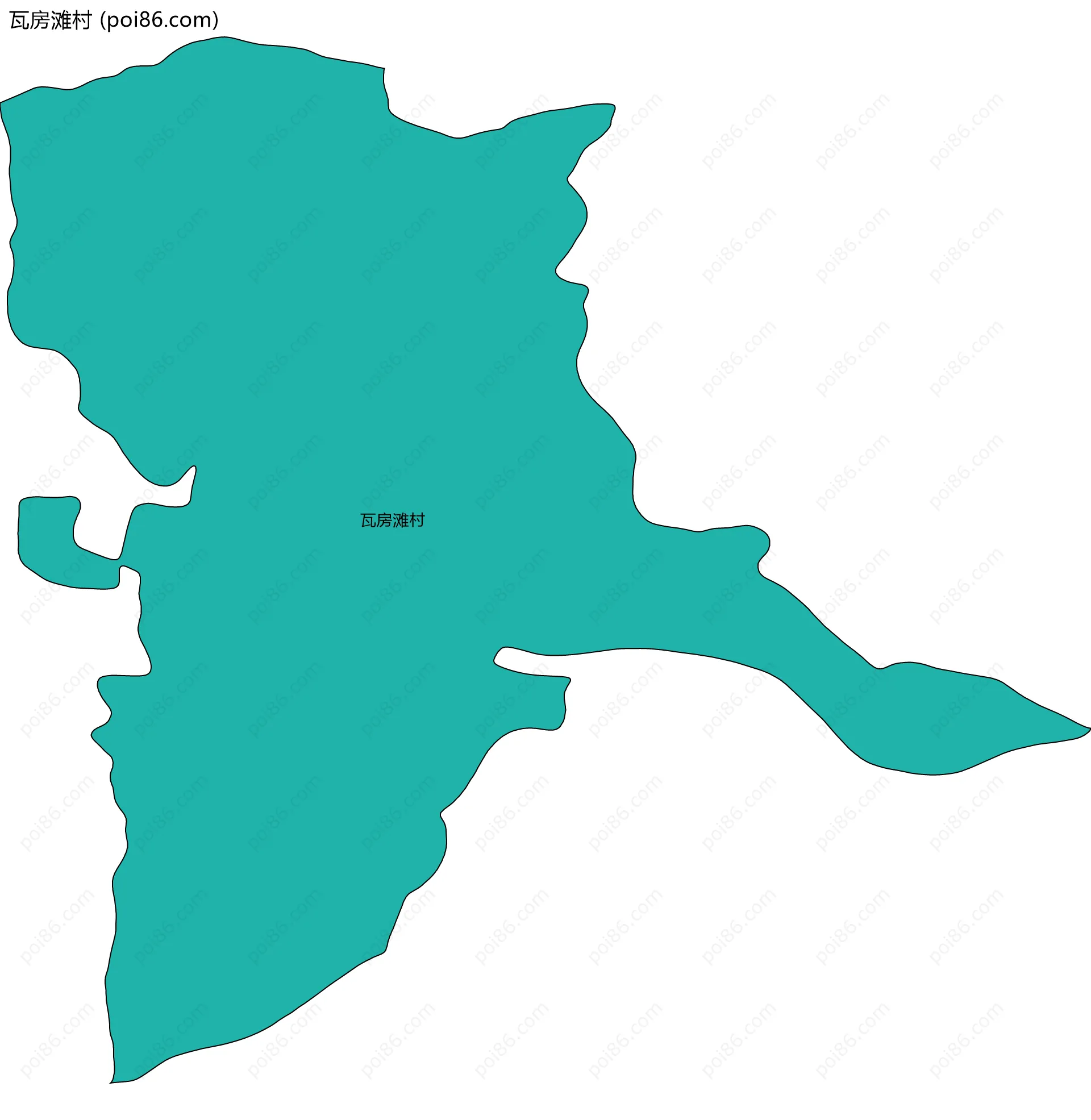 瓦房滩村边界地图