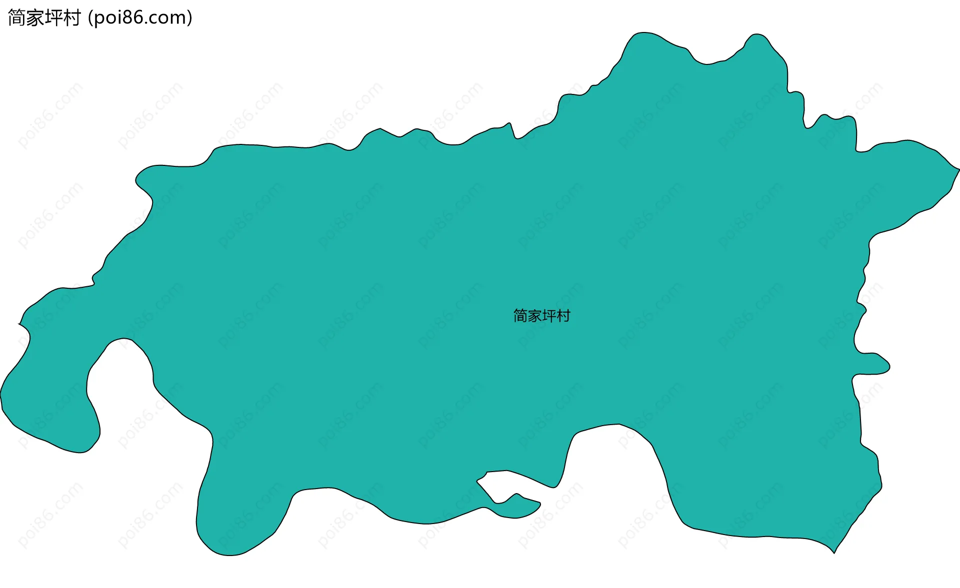 简家坪村边界地图