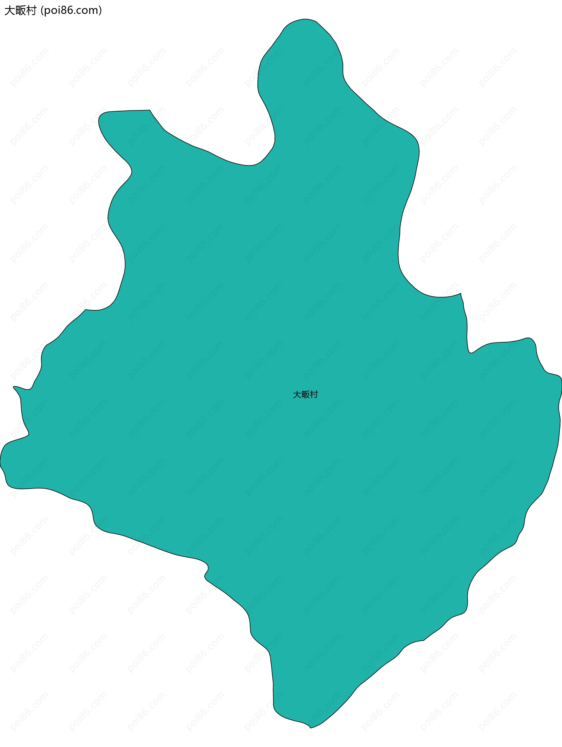 大畈村边界地图