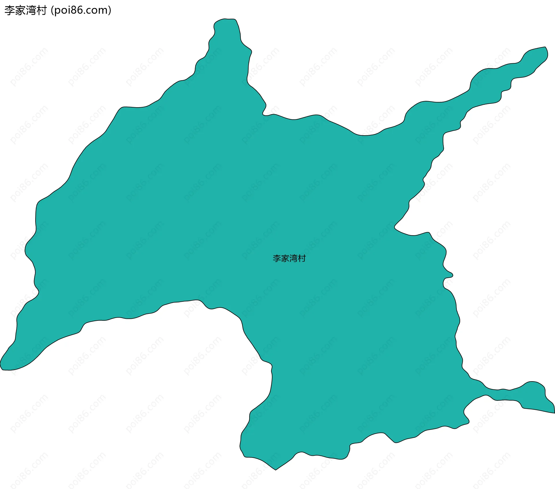 李家湾村边界地图
