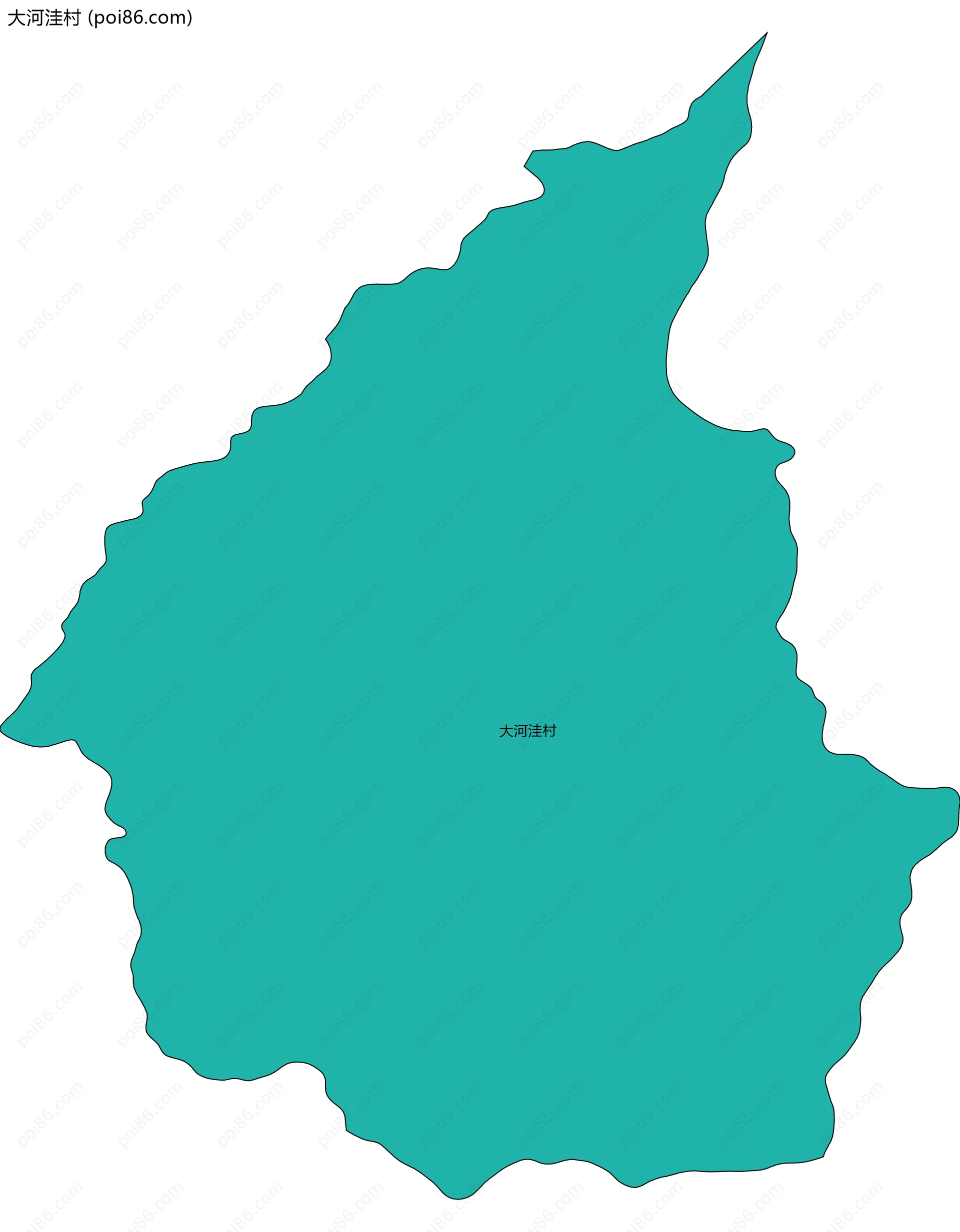 大河洼村边界地图