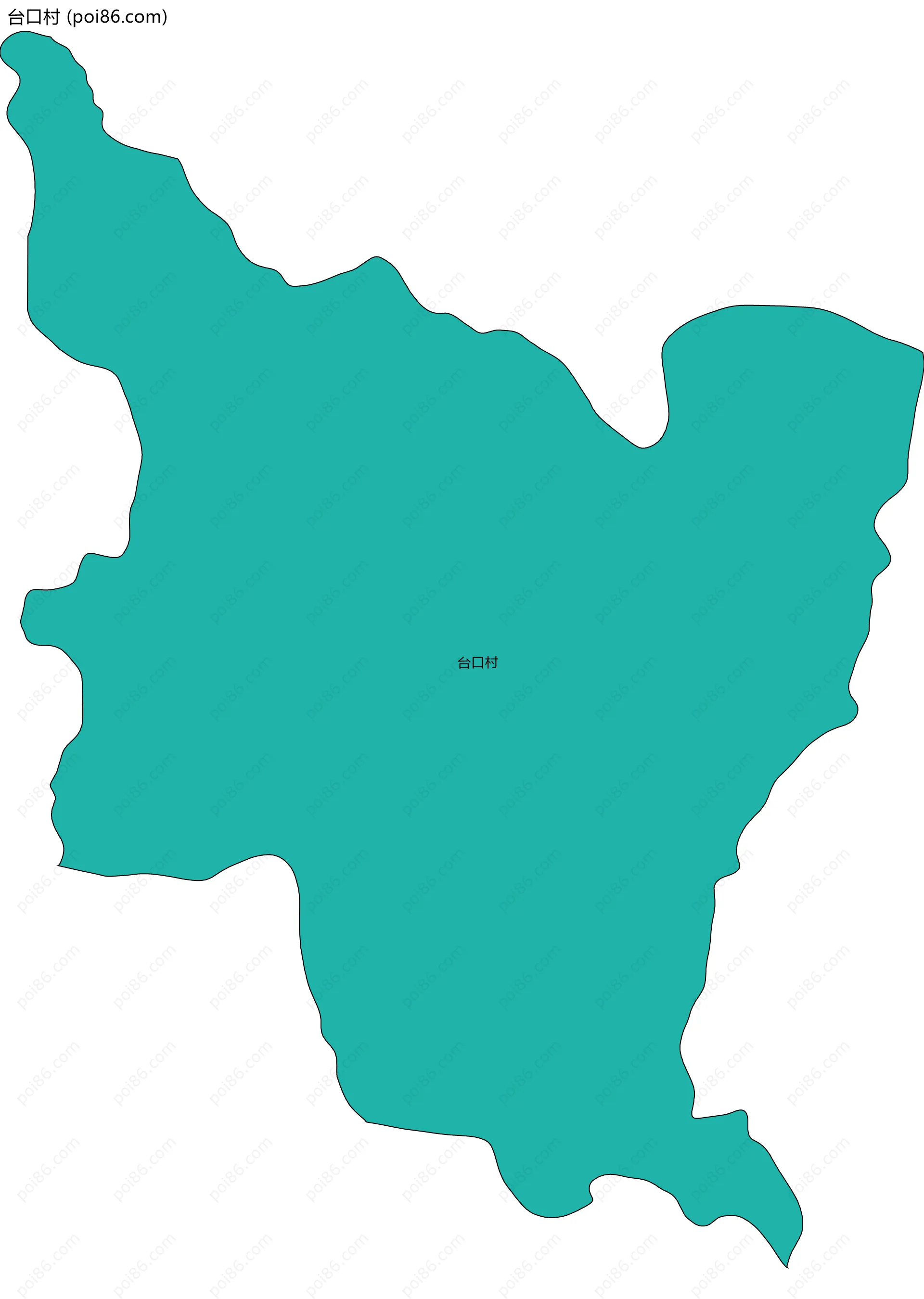 台口村边界地图