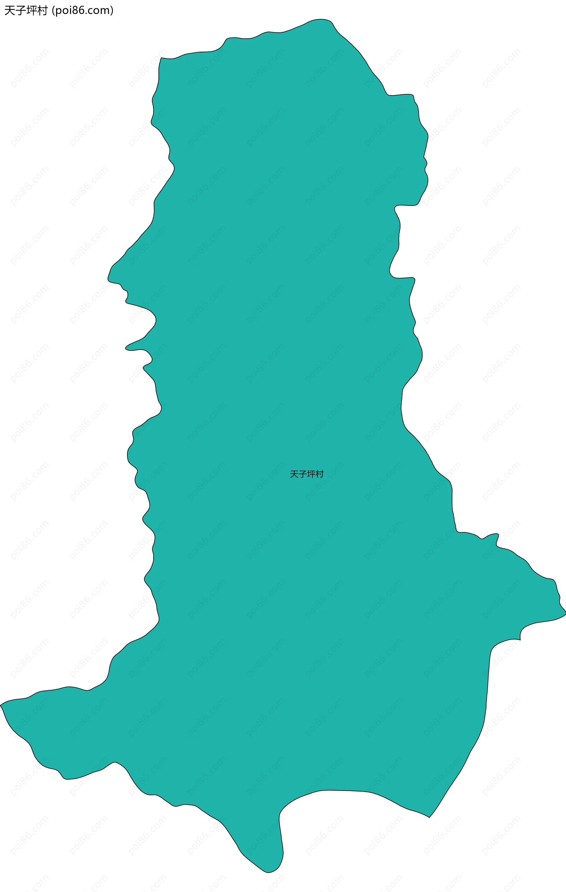 天子坪村边界地图