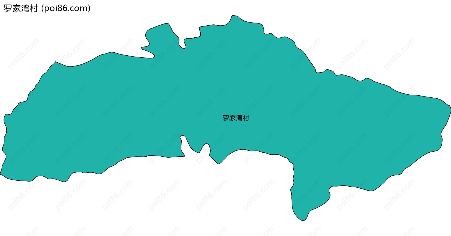 罗家湾村边界地图