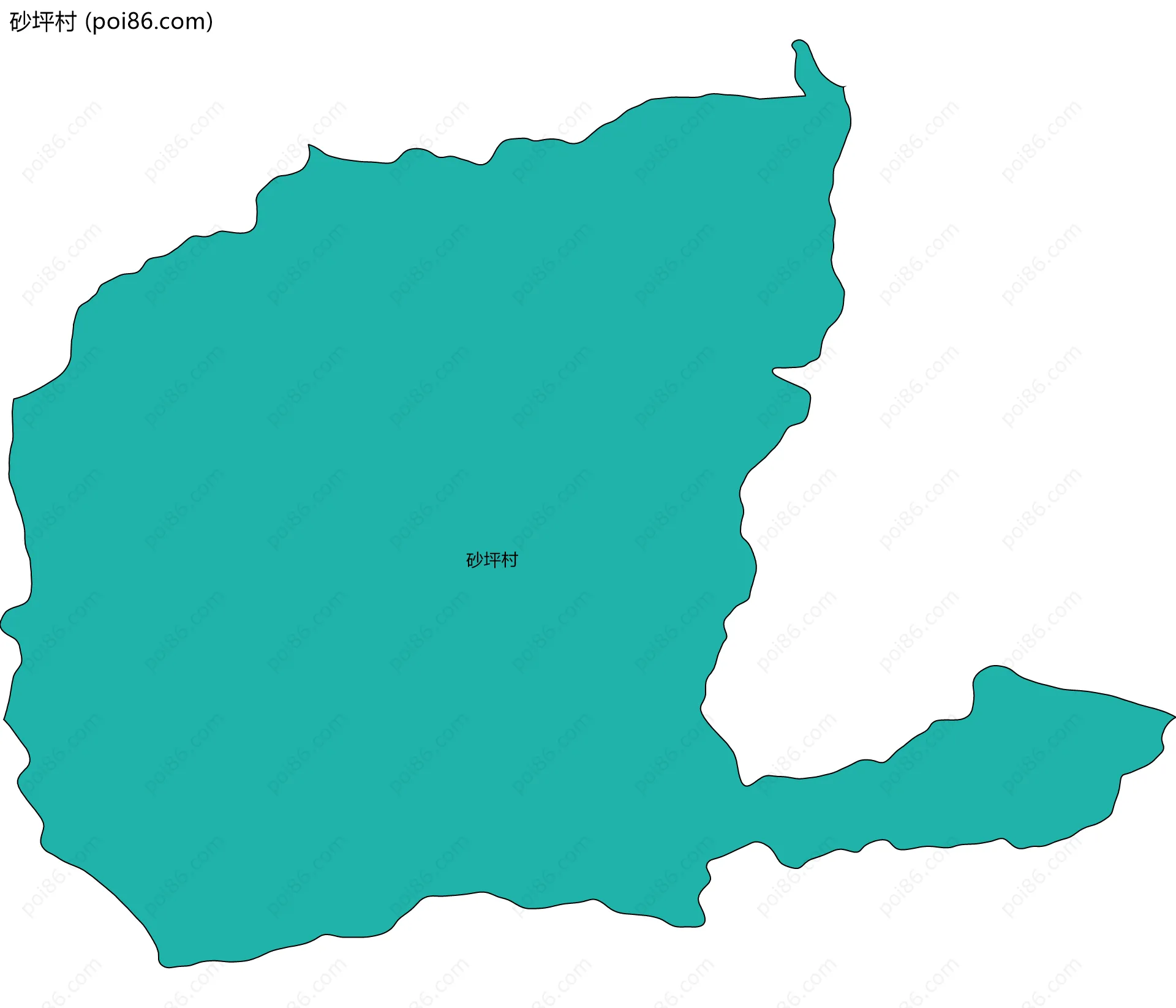 砂坪村边界地图