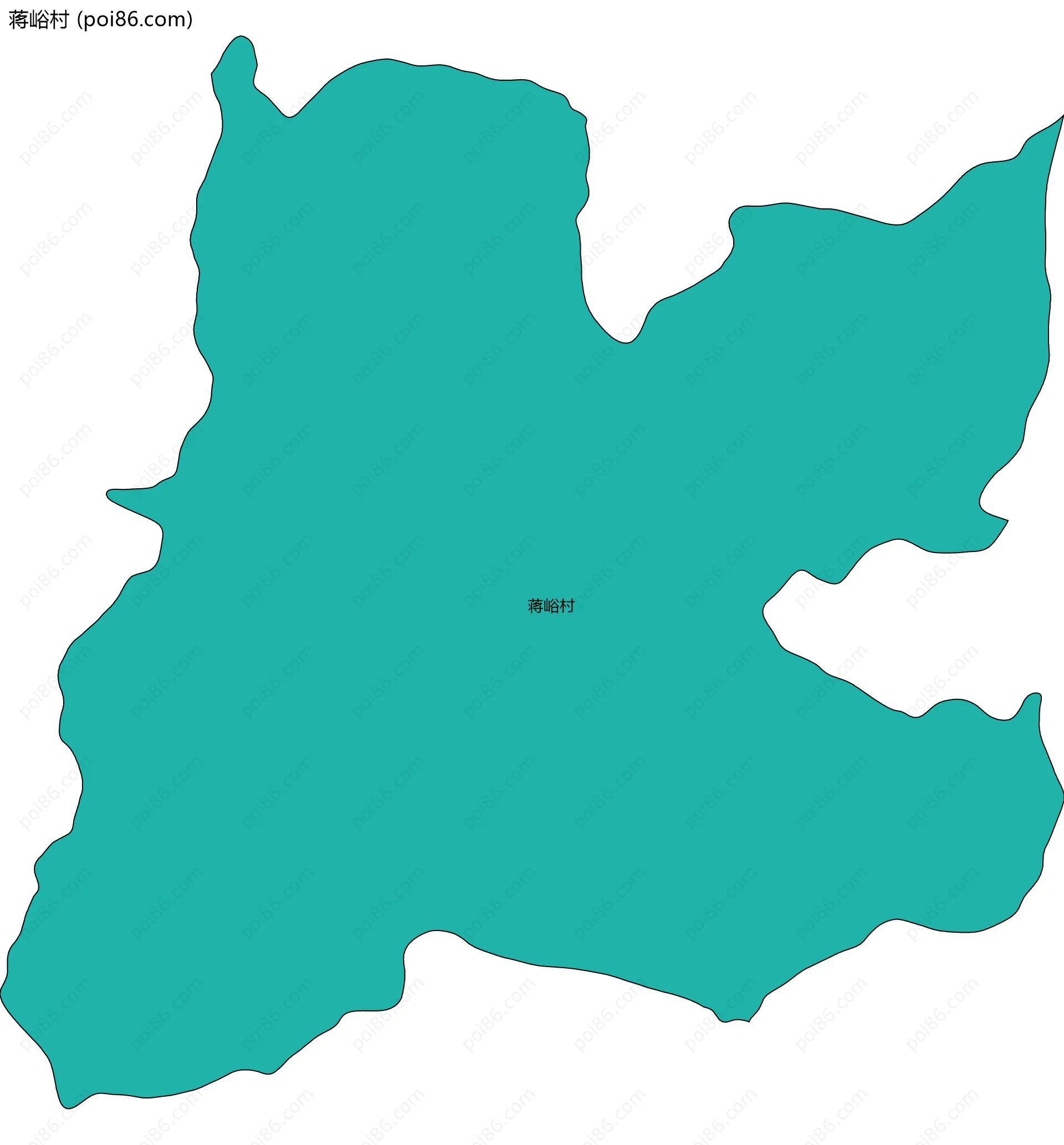 蒋峪村边界地图