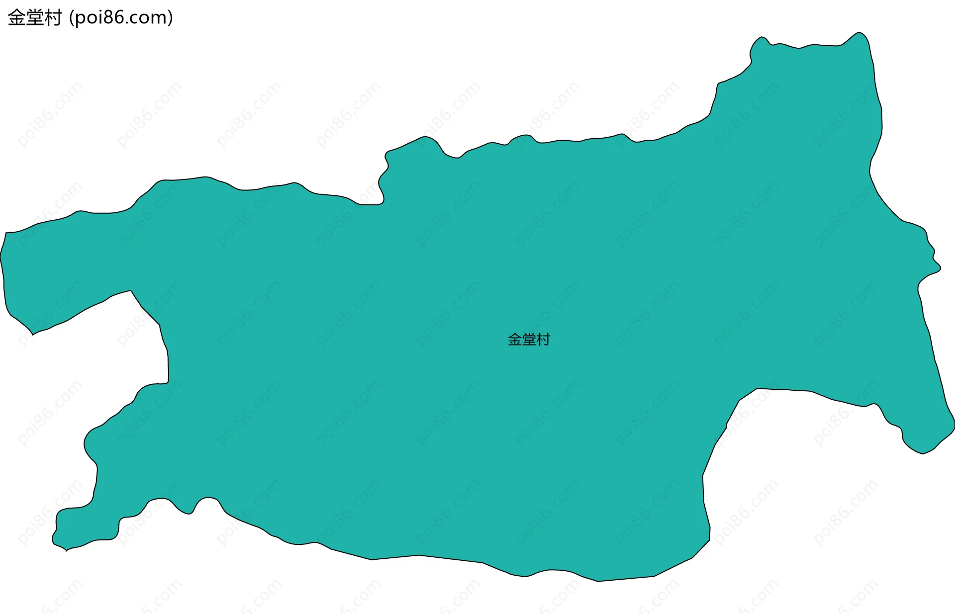 金堂村边界地图