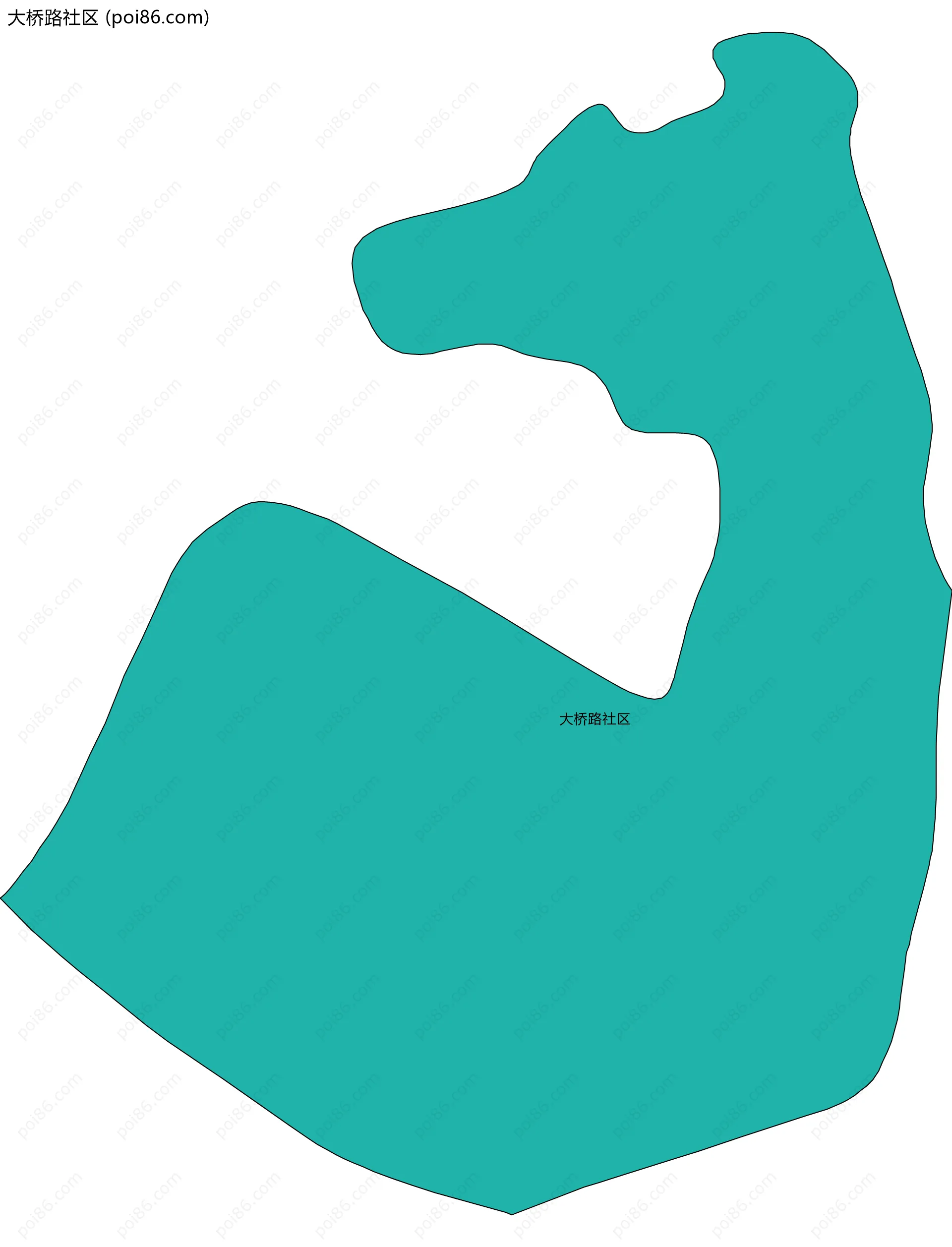 大桥路社区边界地图