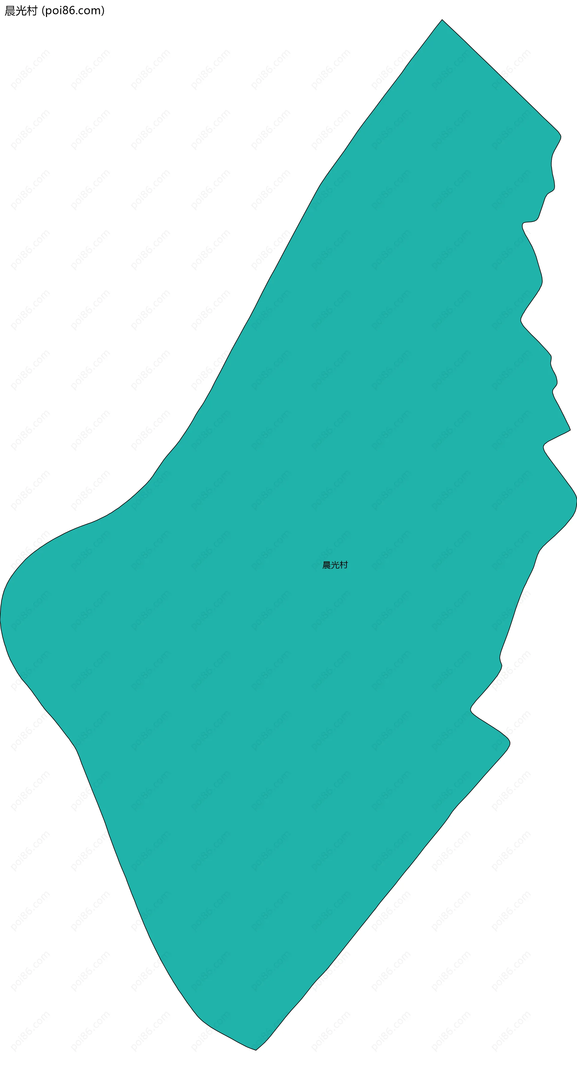 晨光村边界地图