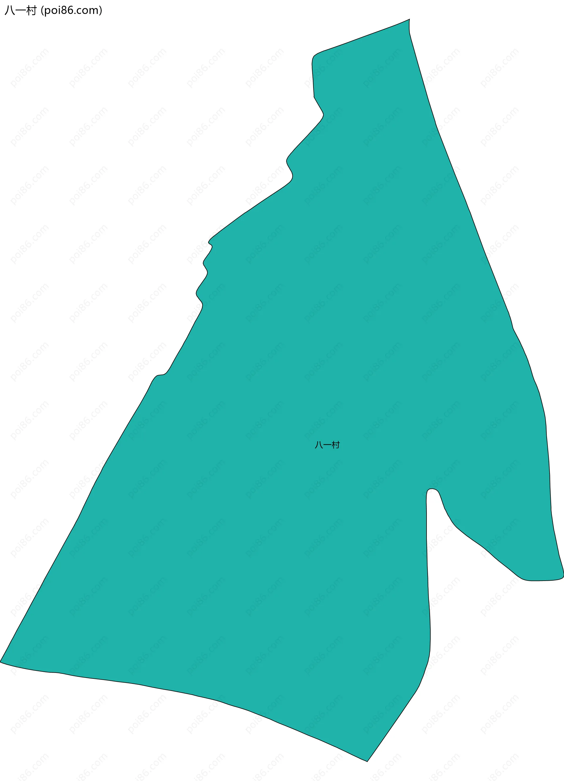 八一村边界地图