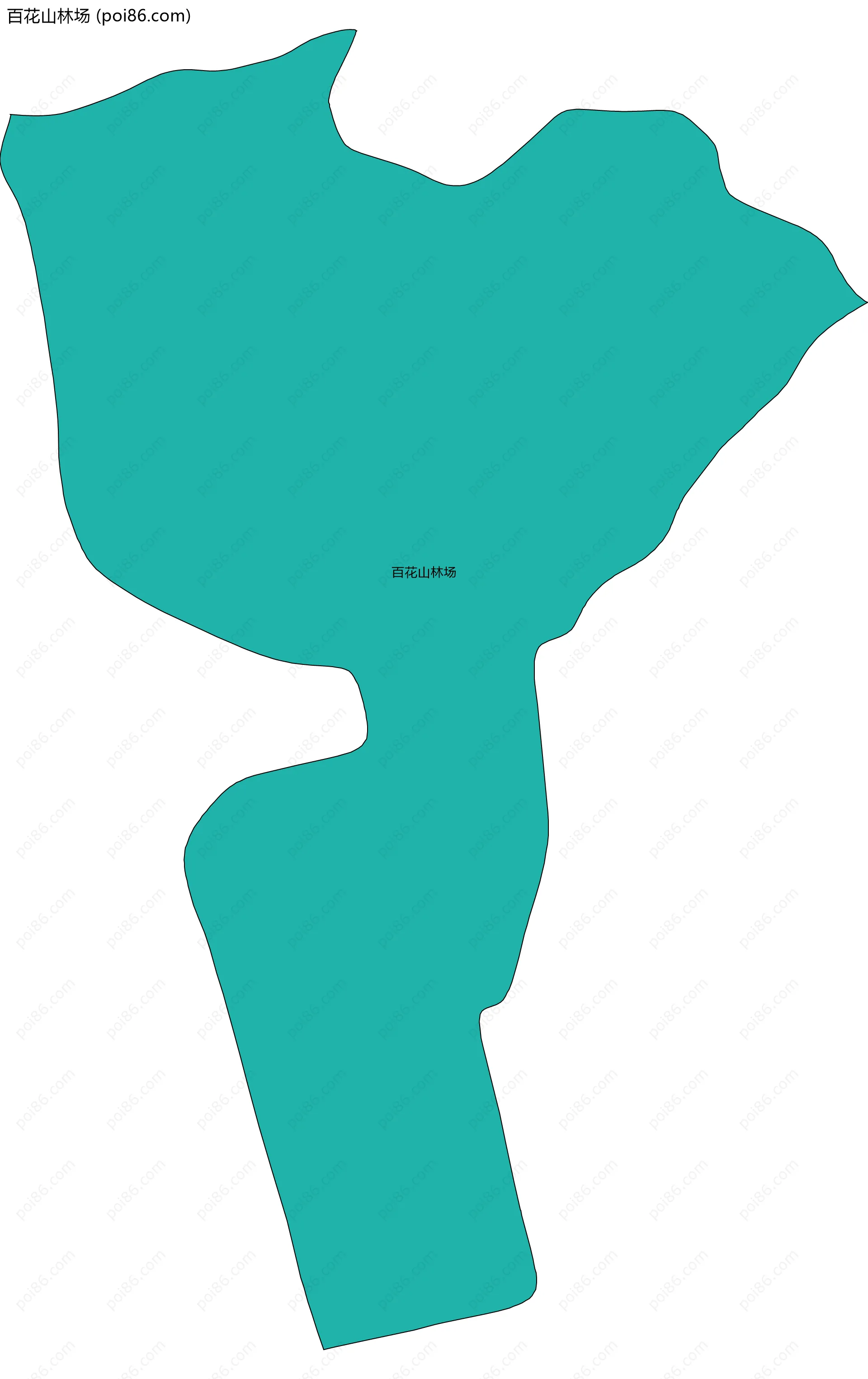 百花山林场边界地图