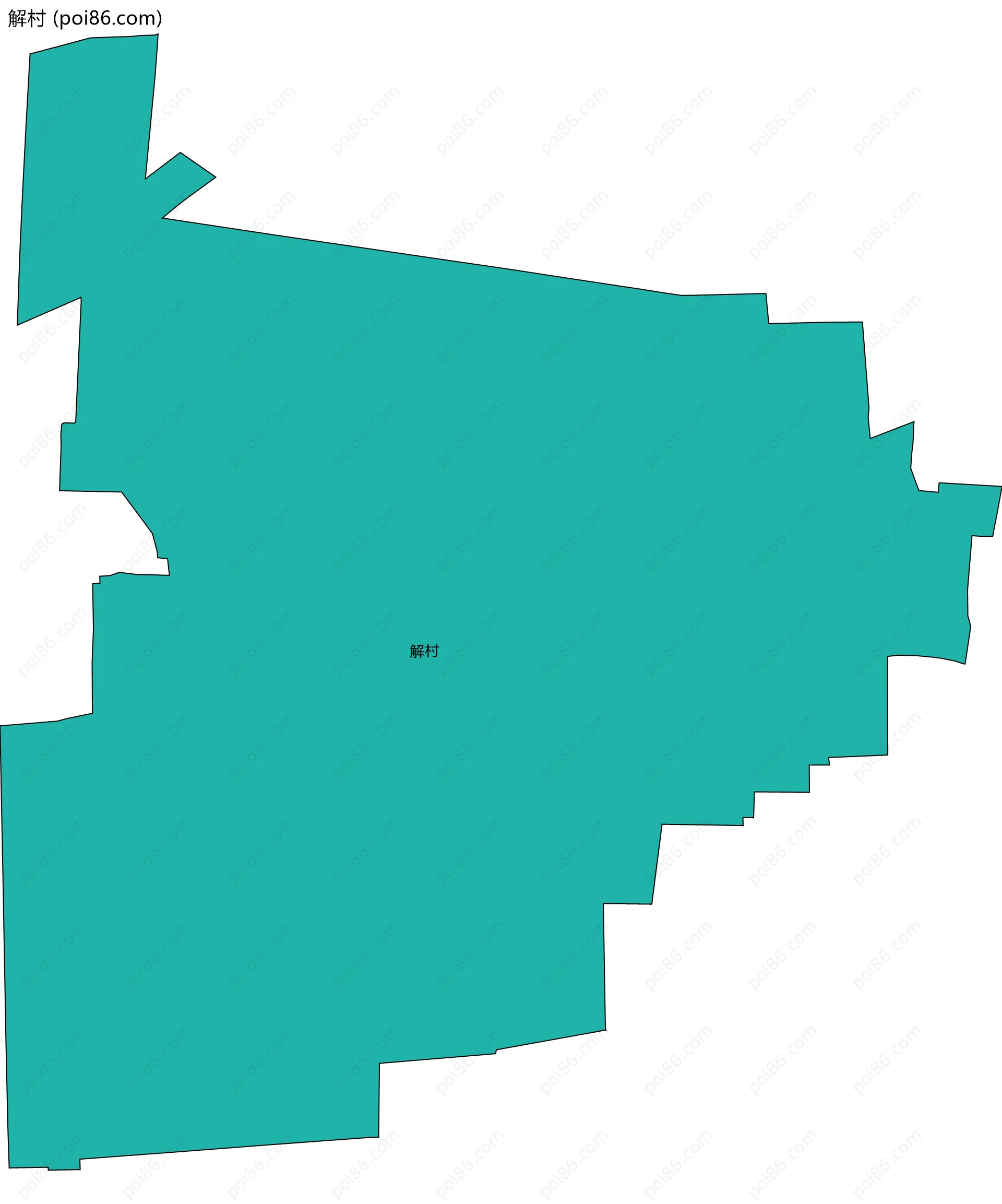解村边界地图