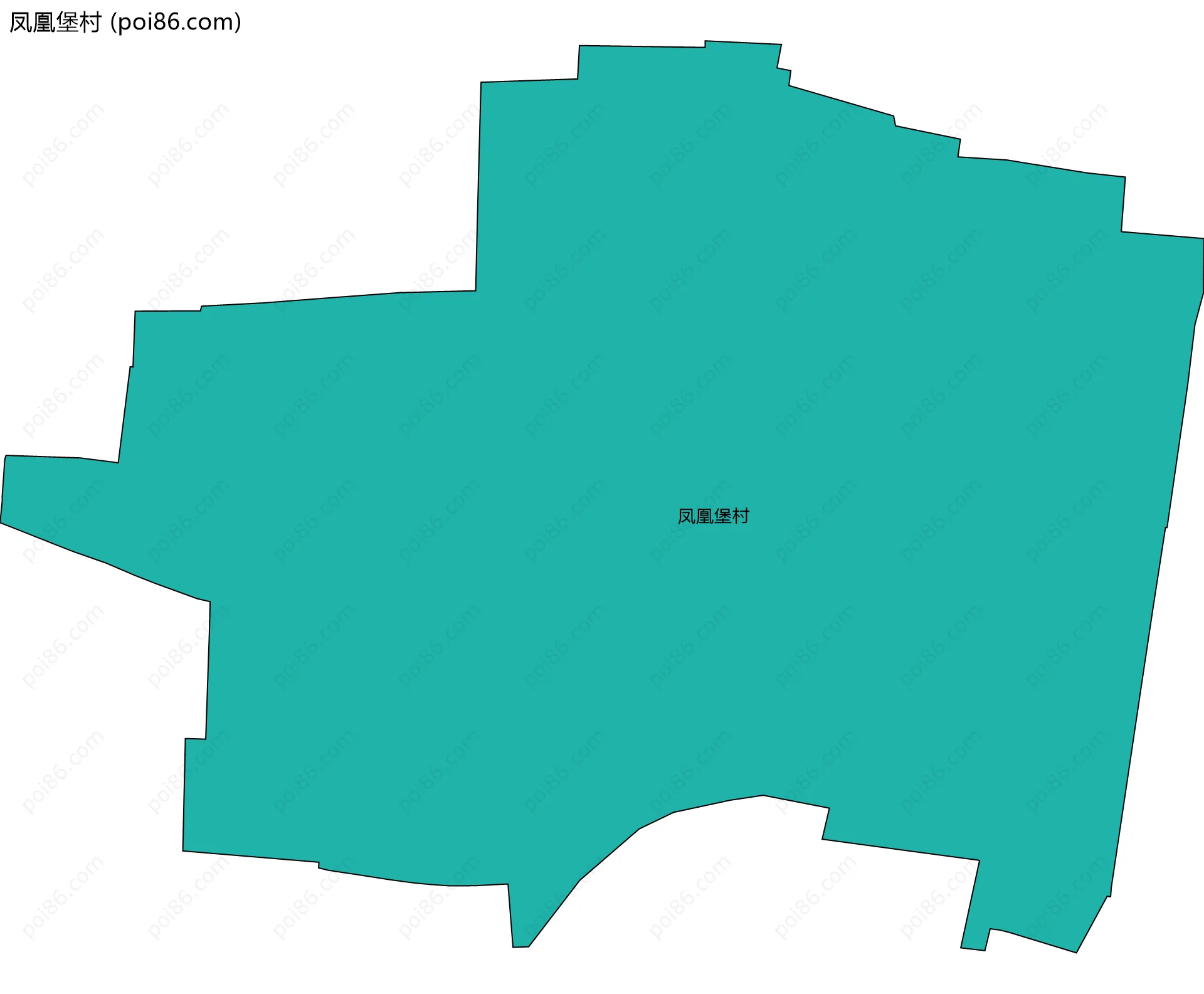 凤凰堡村边界地图