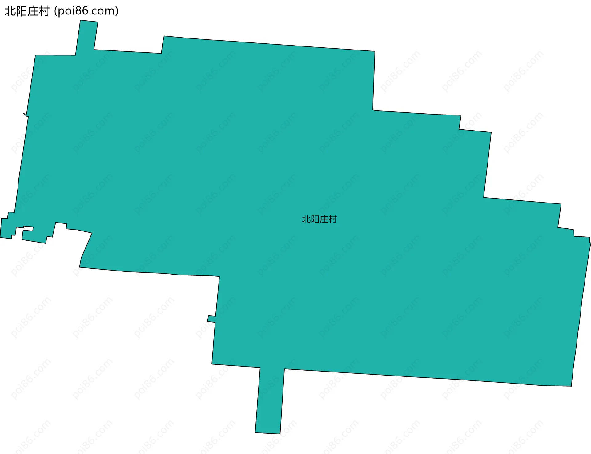 北阳庄村边界地图