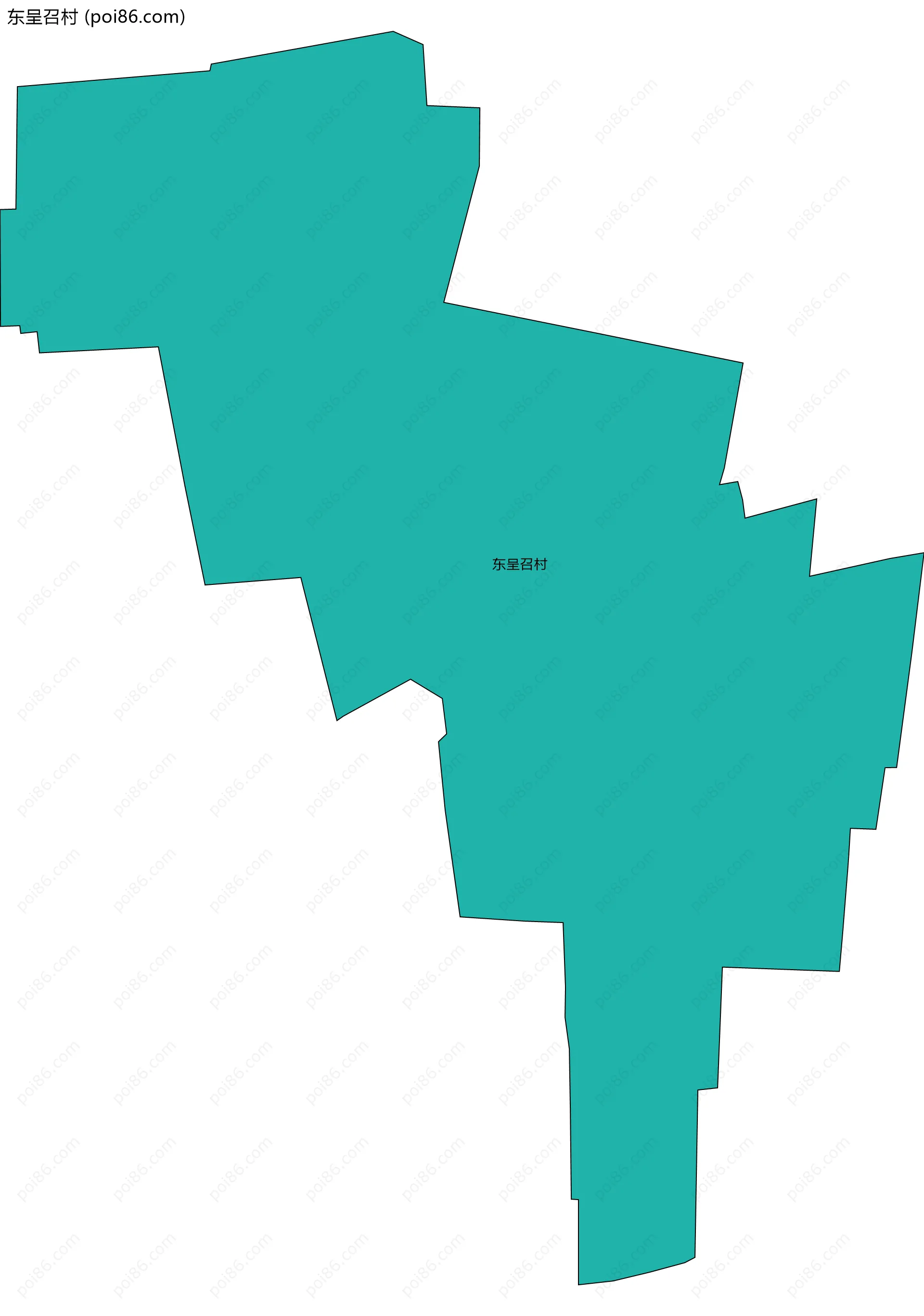 东呈召村边界地图