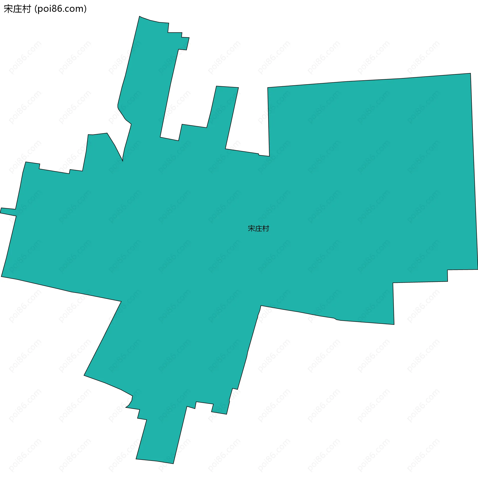 宋庄村边界地图